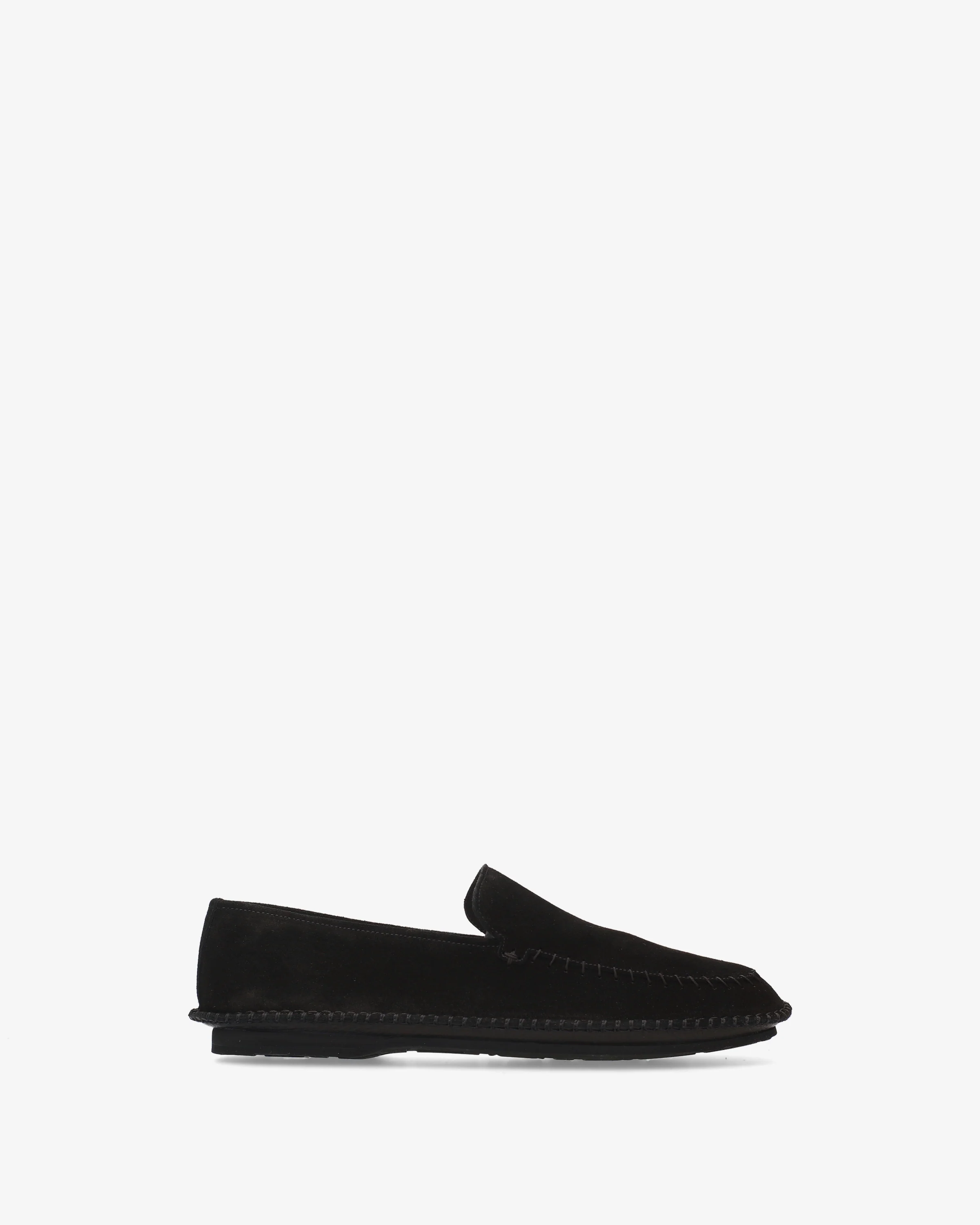 Structured suede loafers
