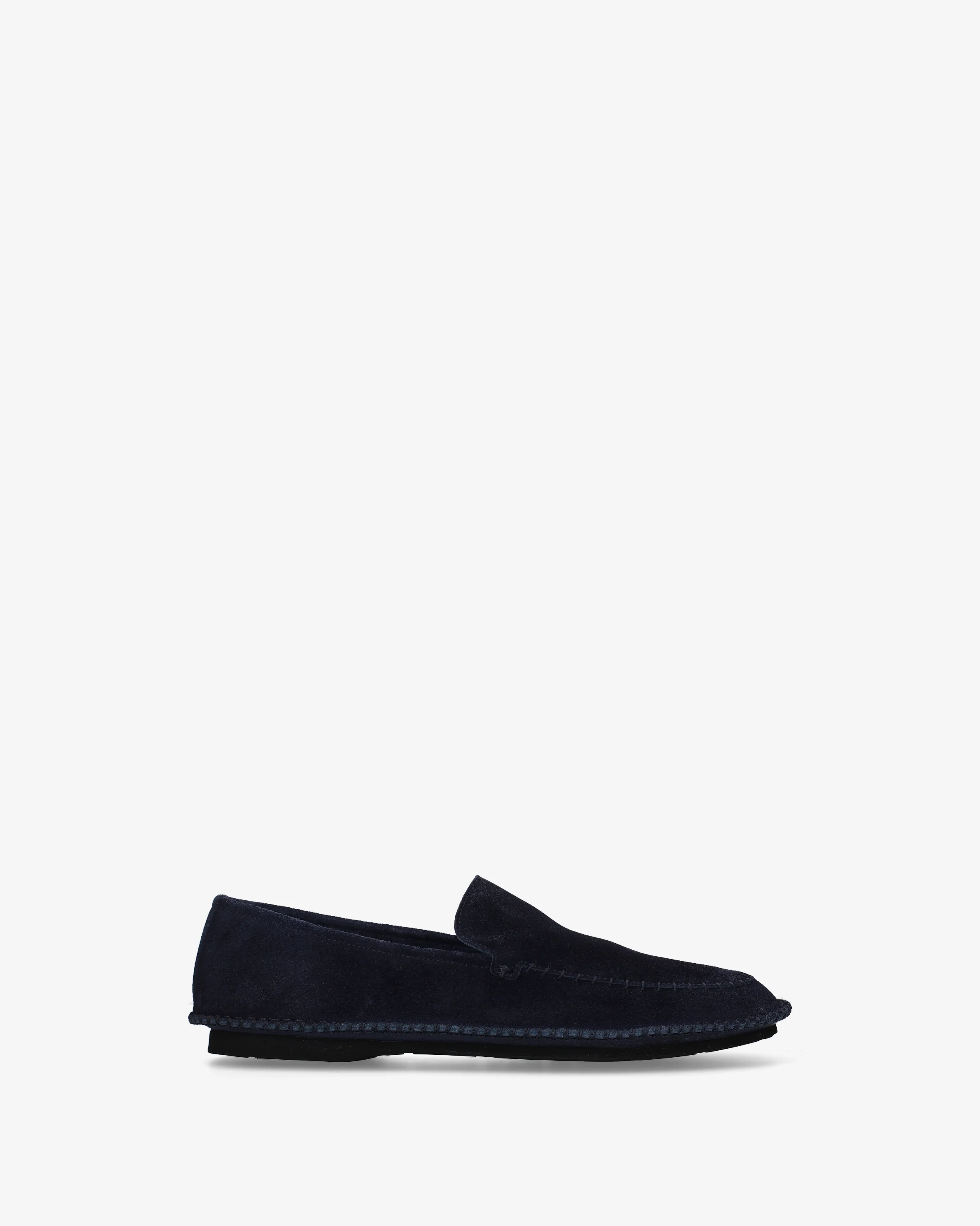 Structured suede loafers