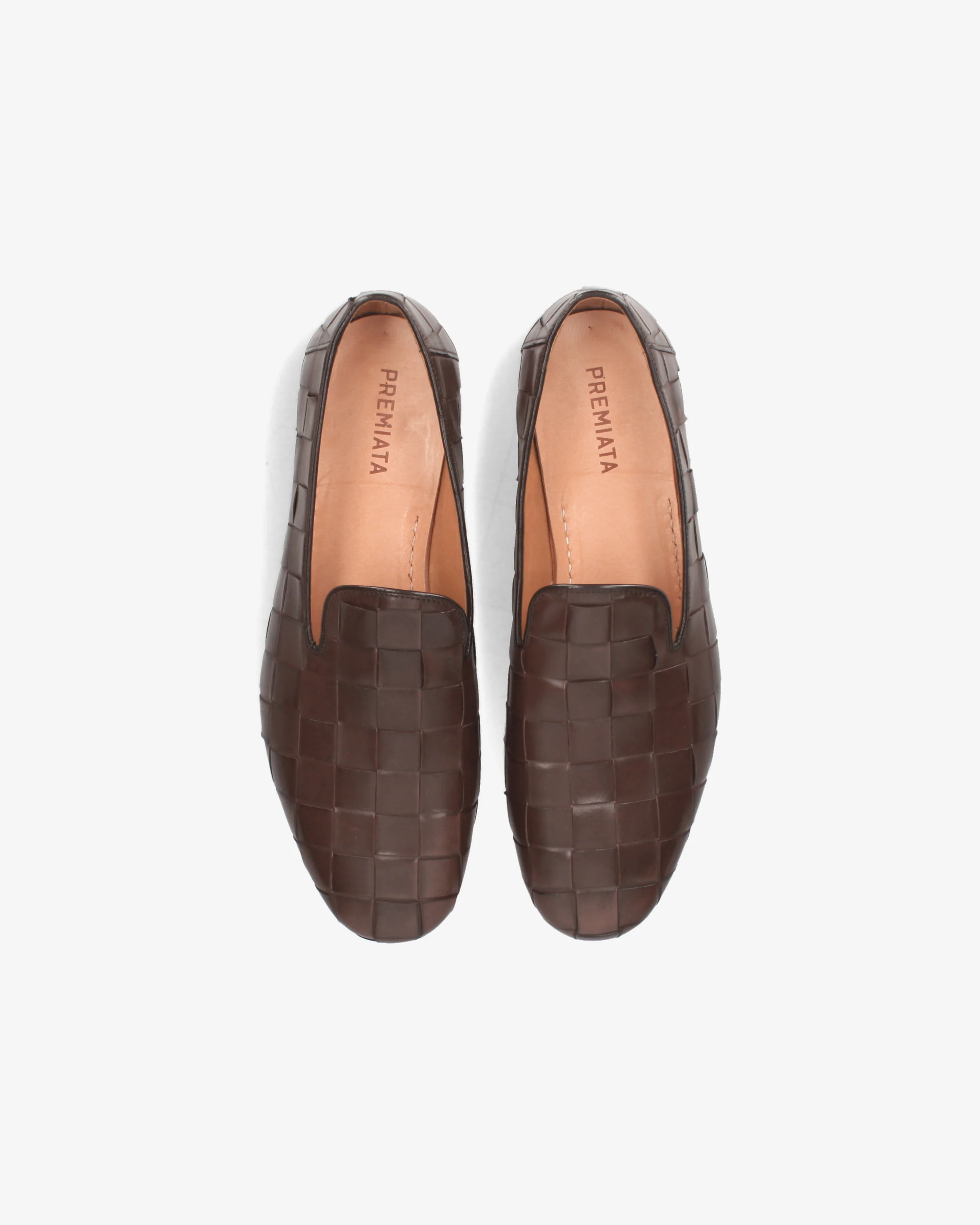 Leather loafers with a woven design - Image 6