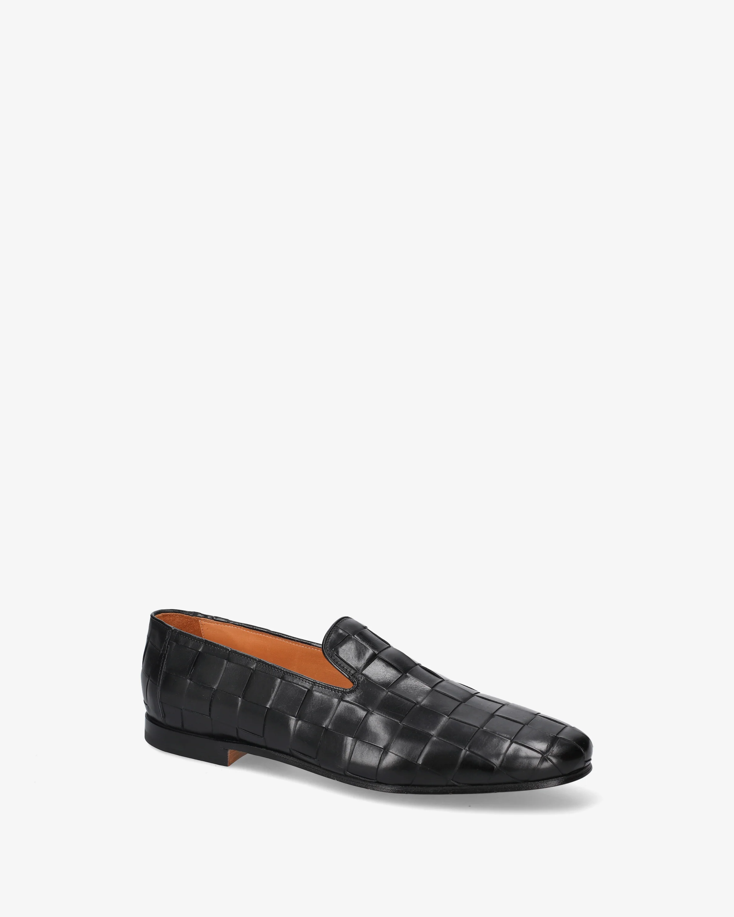 Leather loafers with a woven design - Image 2