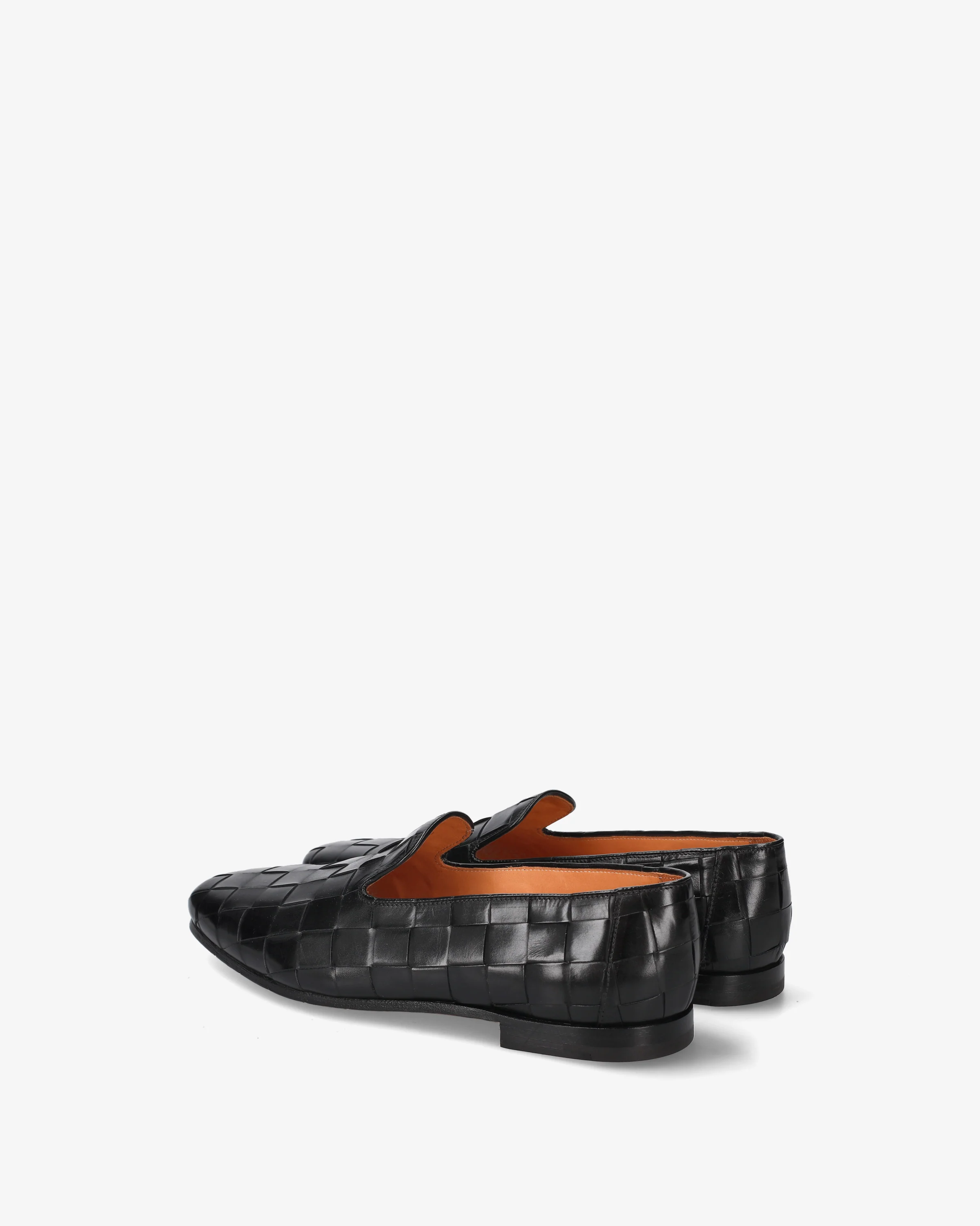 Leather loafers with a woven design - Image 5