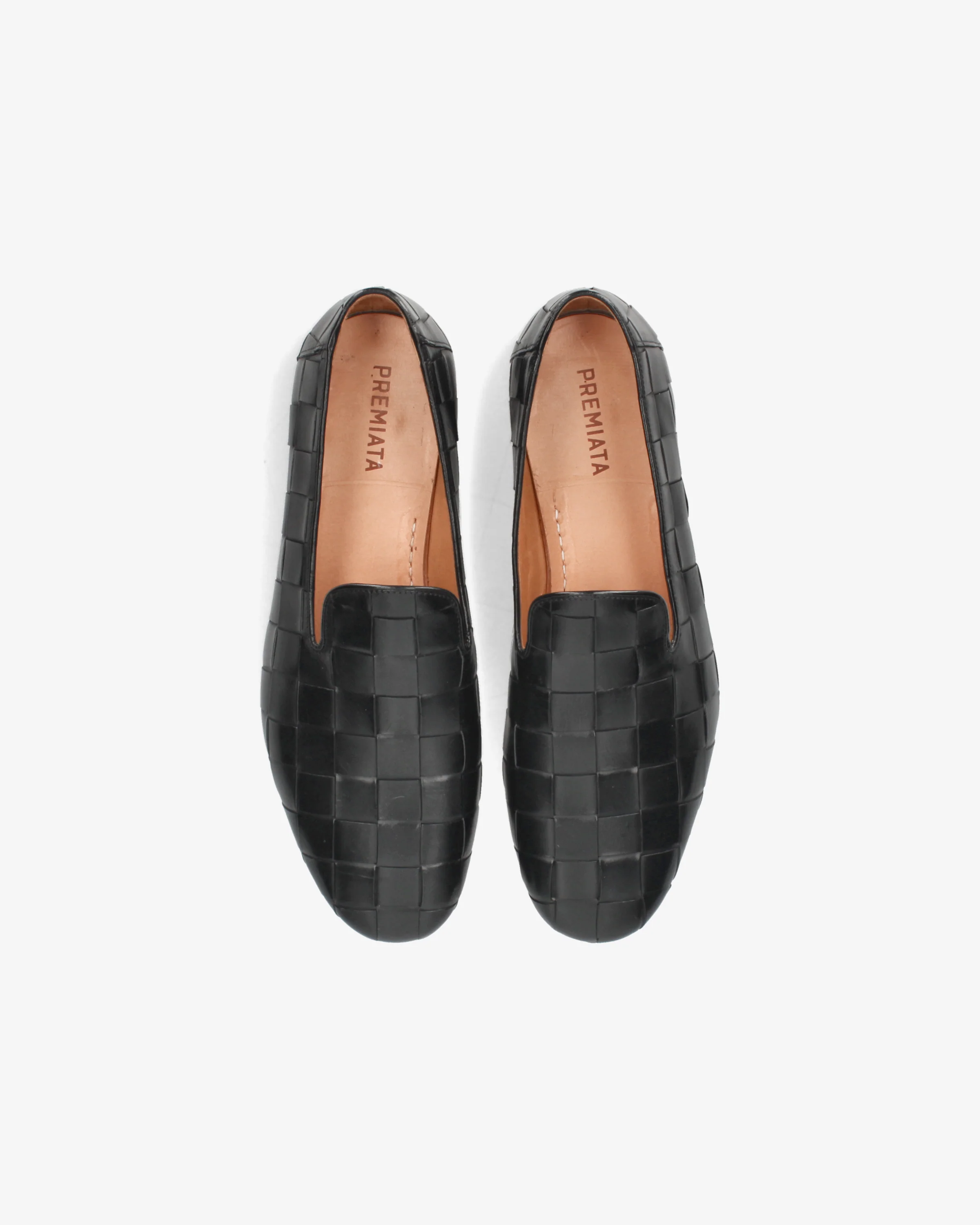 Leather loafers with a woven design - Image 6