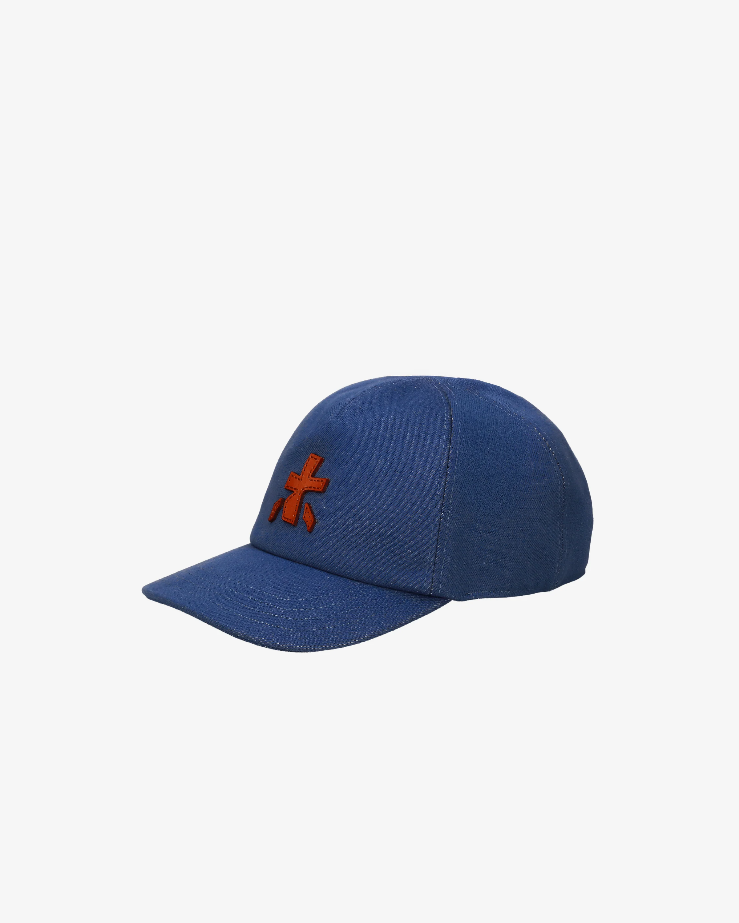 Baseball cap with leather logo - Image 2