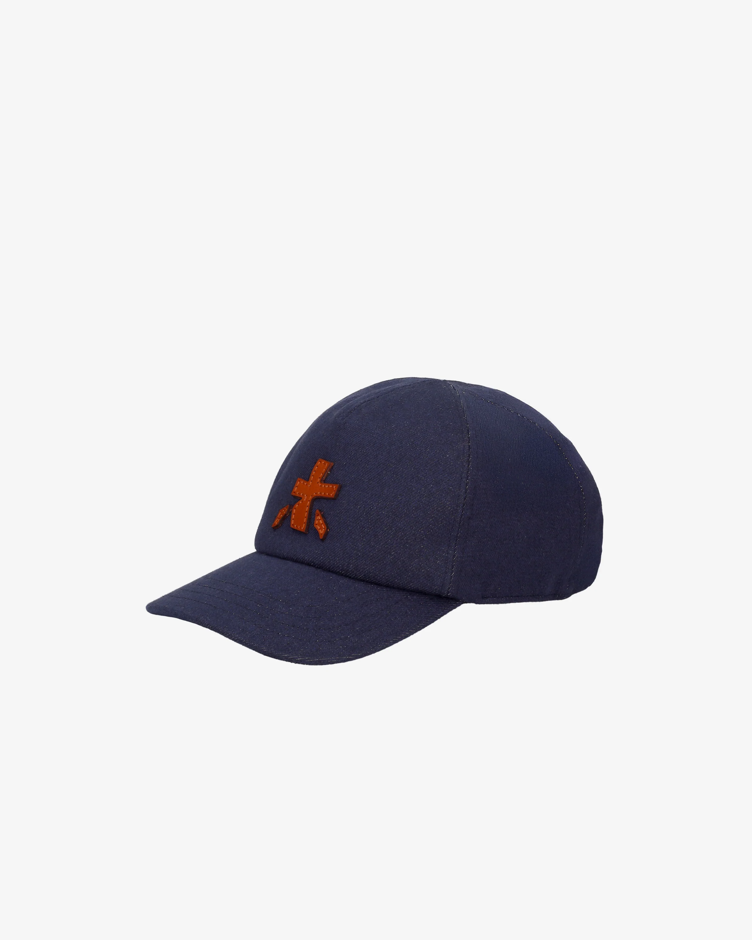 Baseball cap with leather logo - Image 2