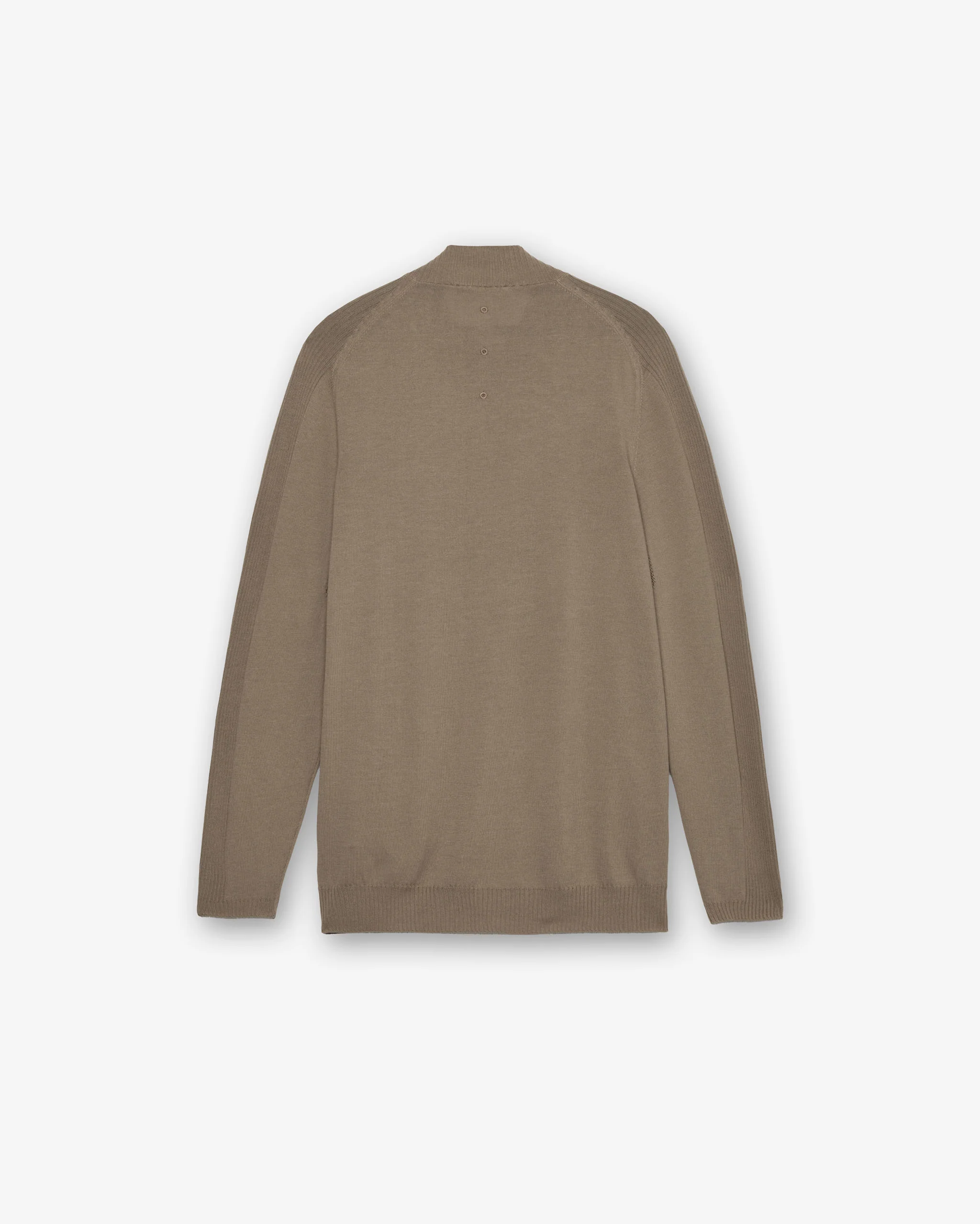 Zip-up cotton cardigan with nylon details - Image 3