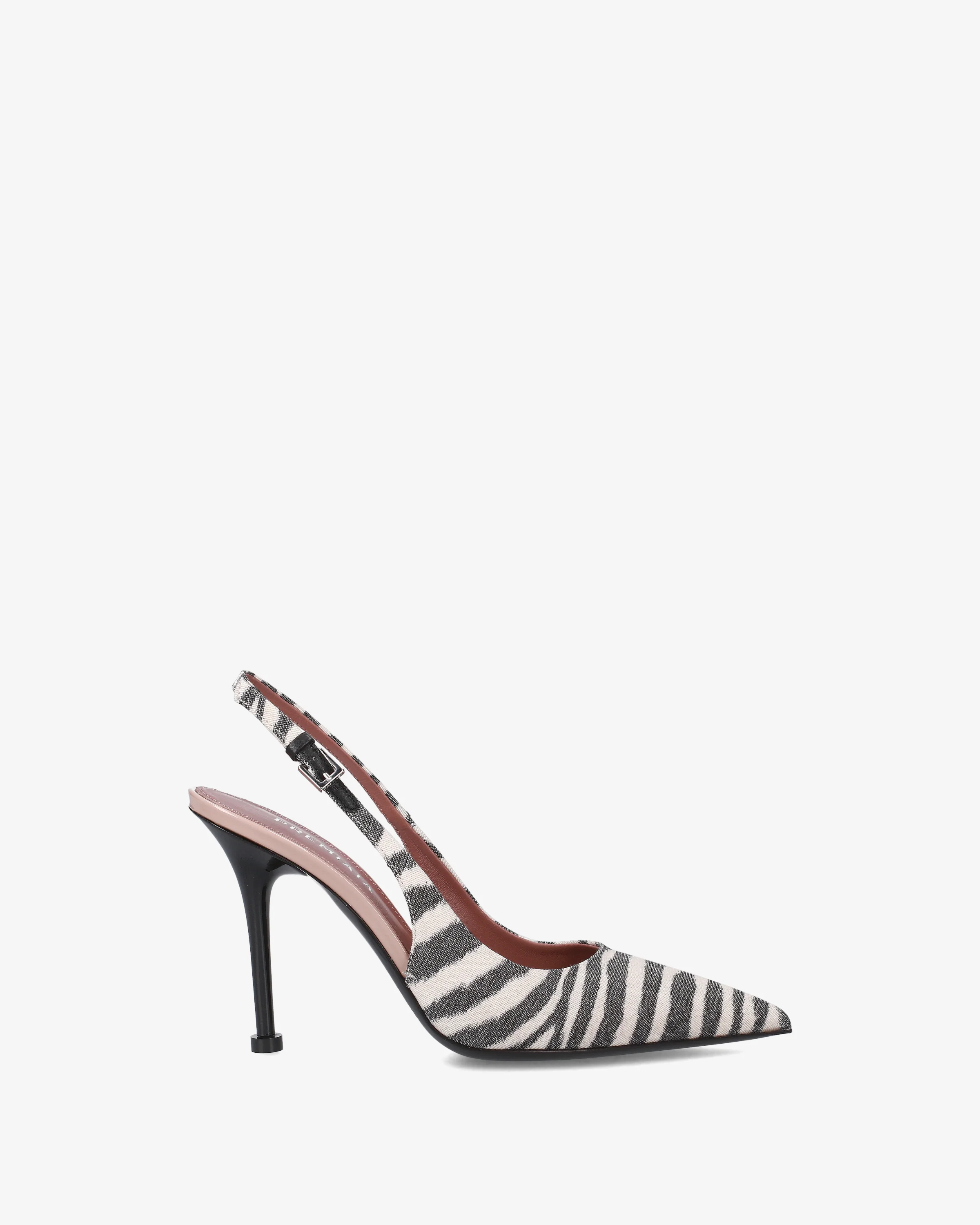 Zebra print slingback pumps