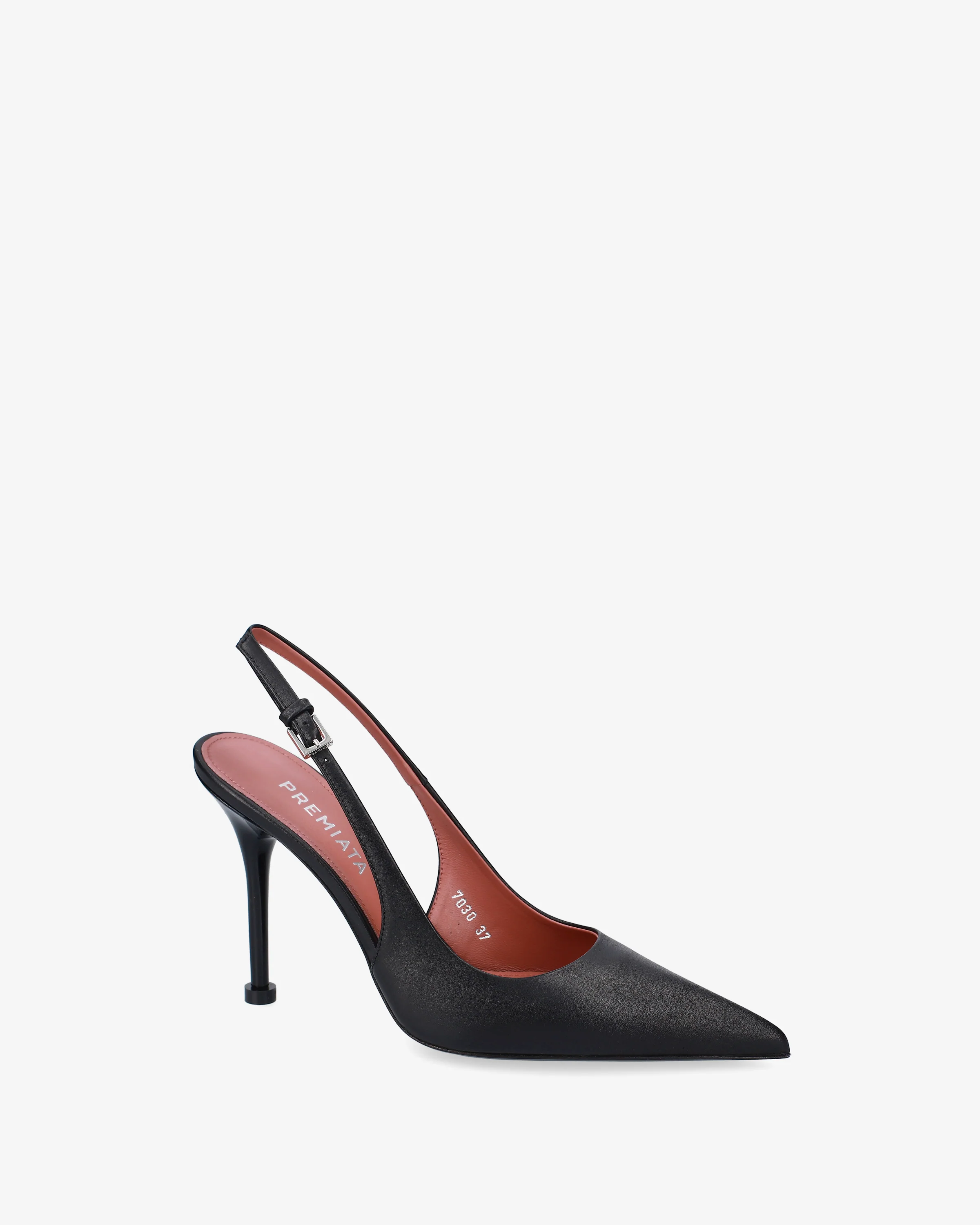 Black leather slingback pumps - Image 4
