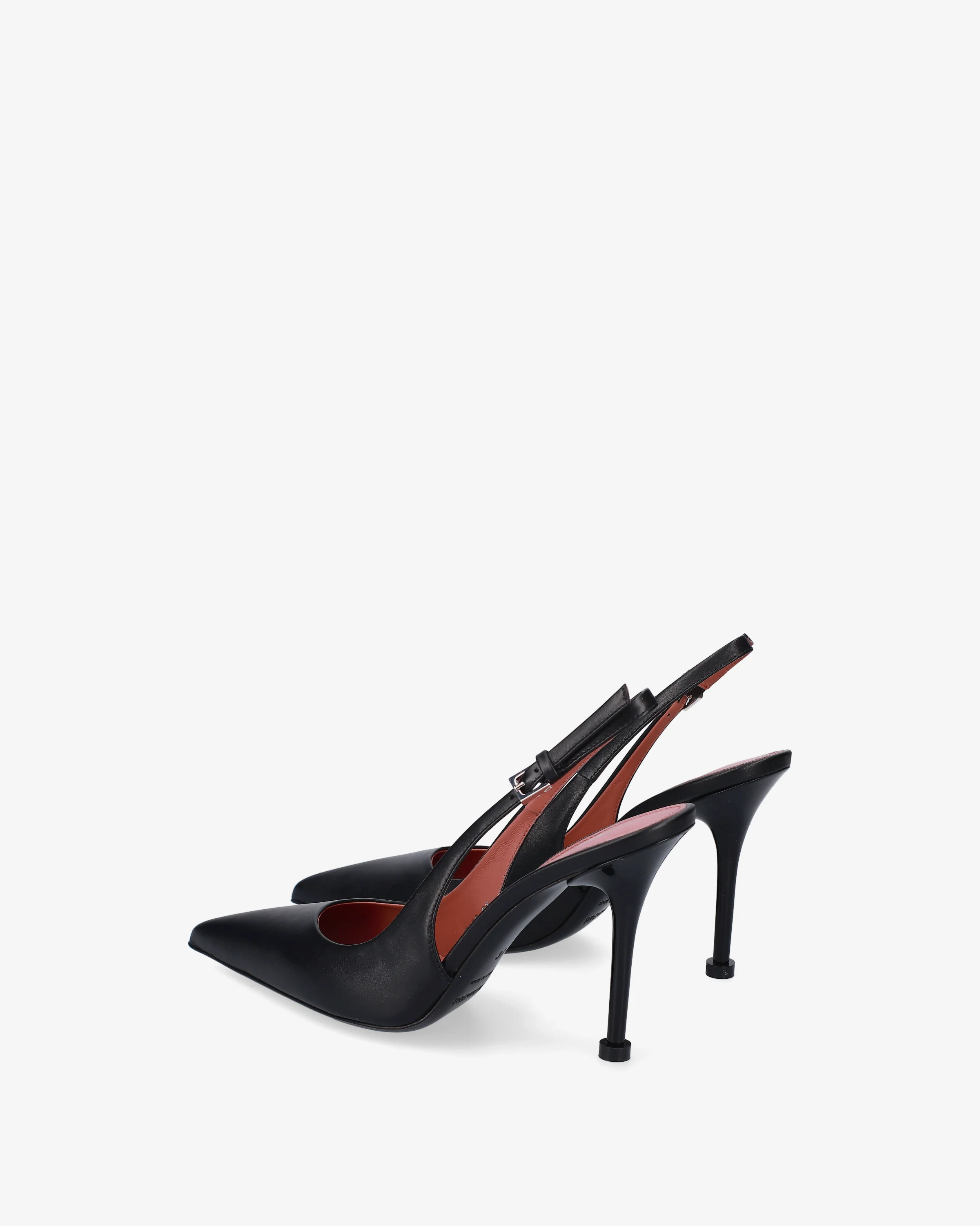 Black leather slingback pumps - Image 5