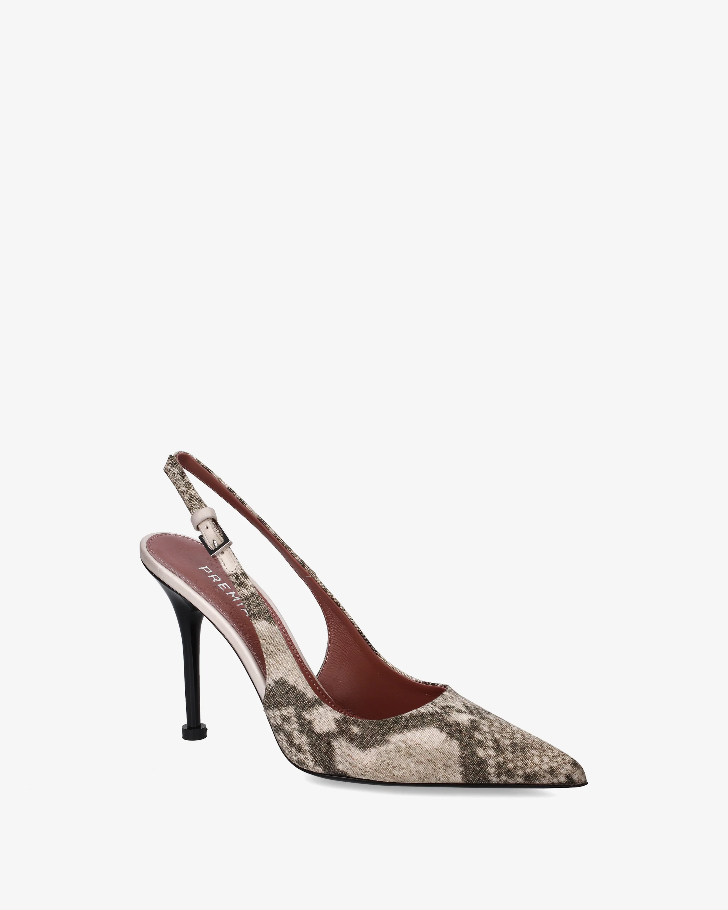 Python print leather slingback pumps - Image 3