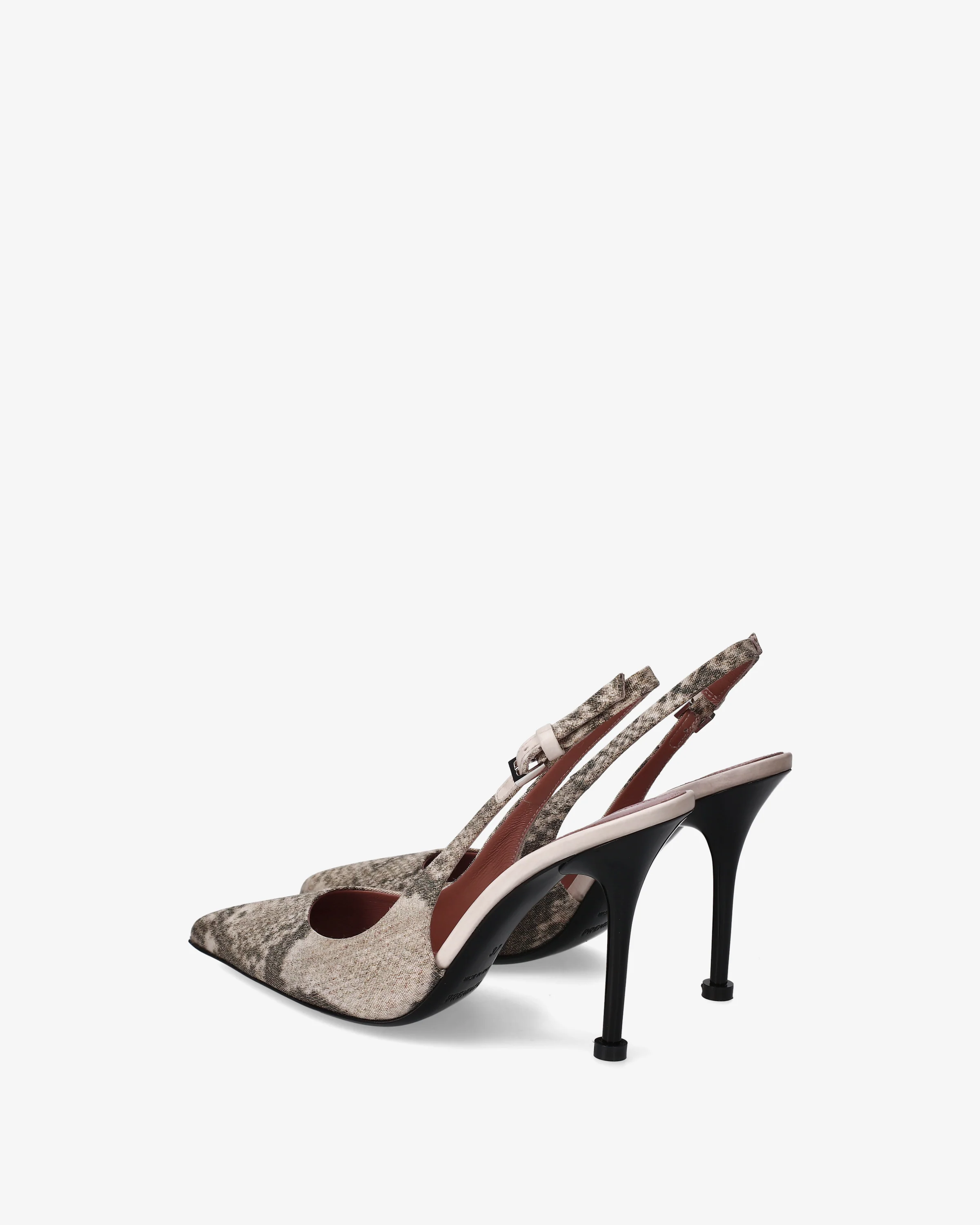 Python print leather slingback pumps - Image 5
