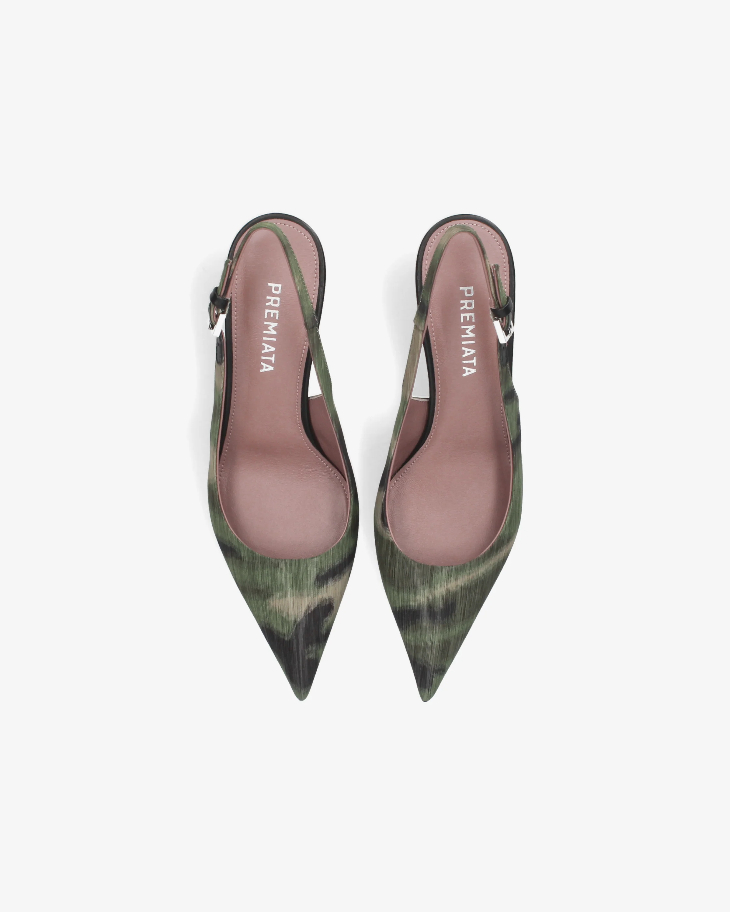 Slingback pumps in fabric - Image 6