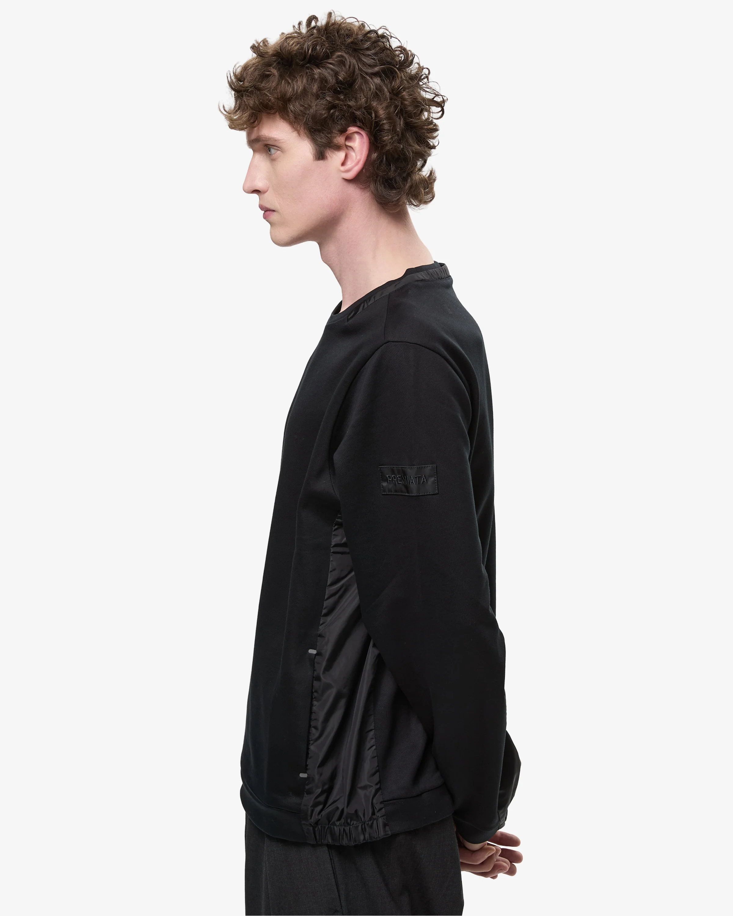 Crew neck sweatshirt with nylon details - Image 3
