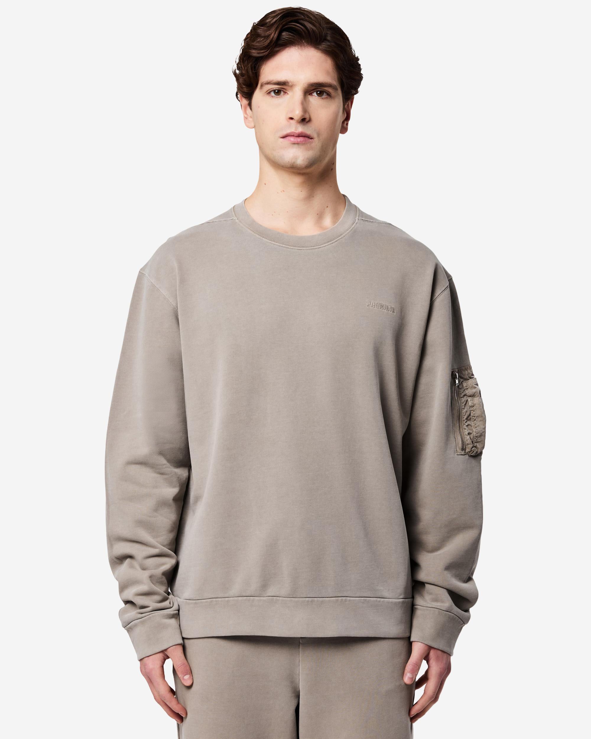 Cotton sweatshirt with nylon detailing - Image 3