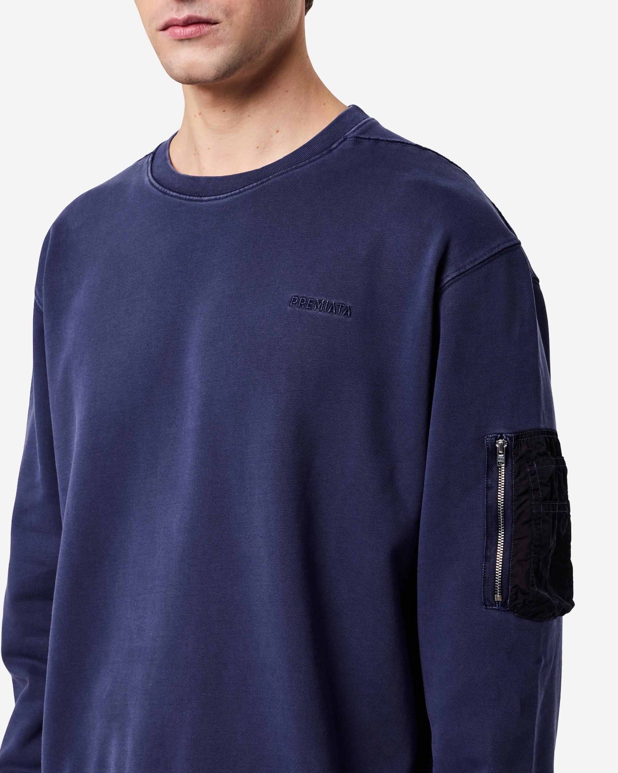 Cotton sweatshirt with nylon detailing - Image 3