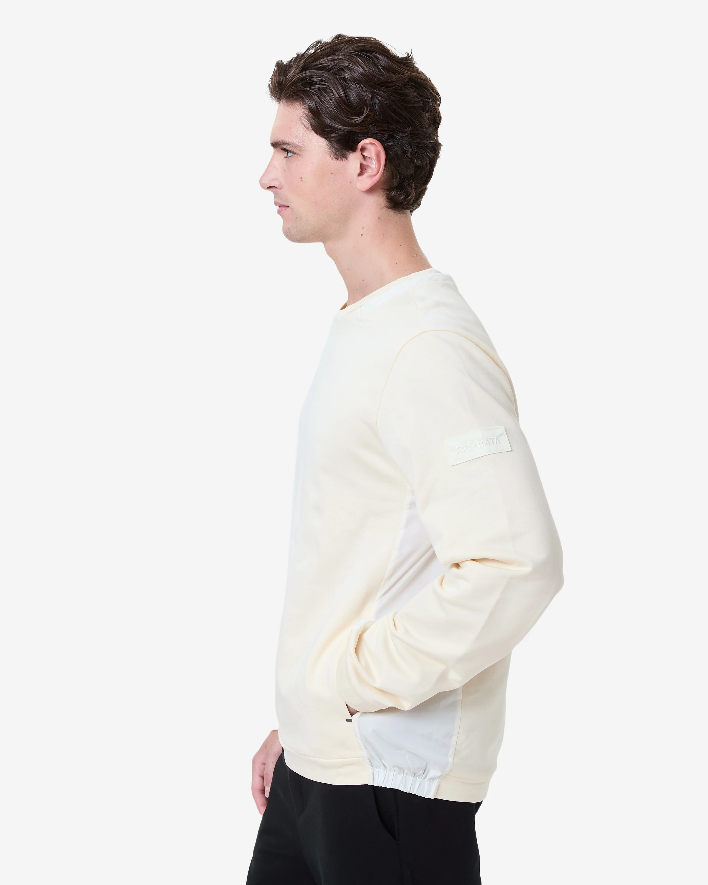 Crew neck sweatshirt with nylon details - Image 5