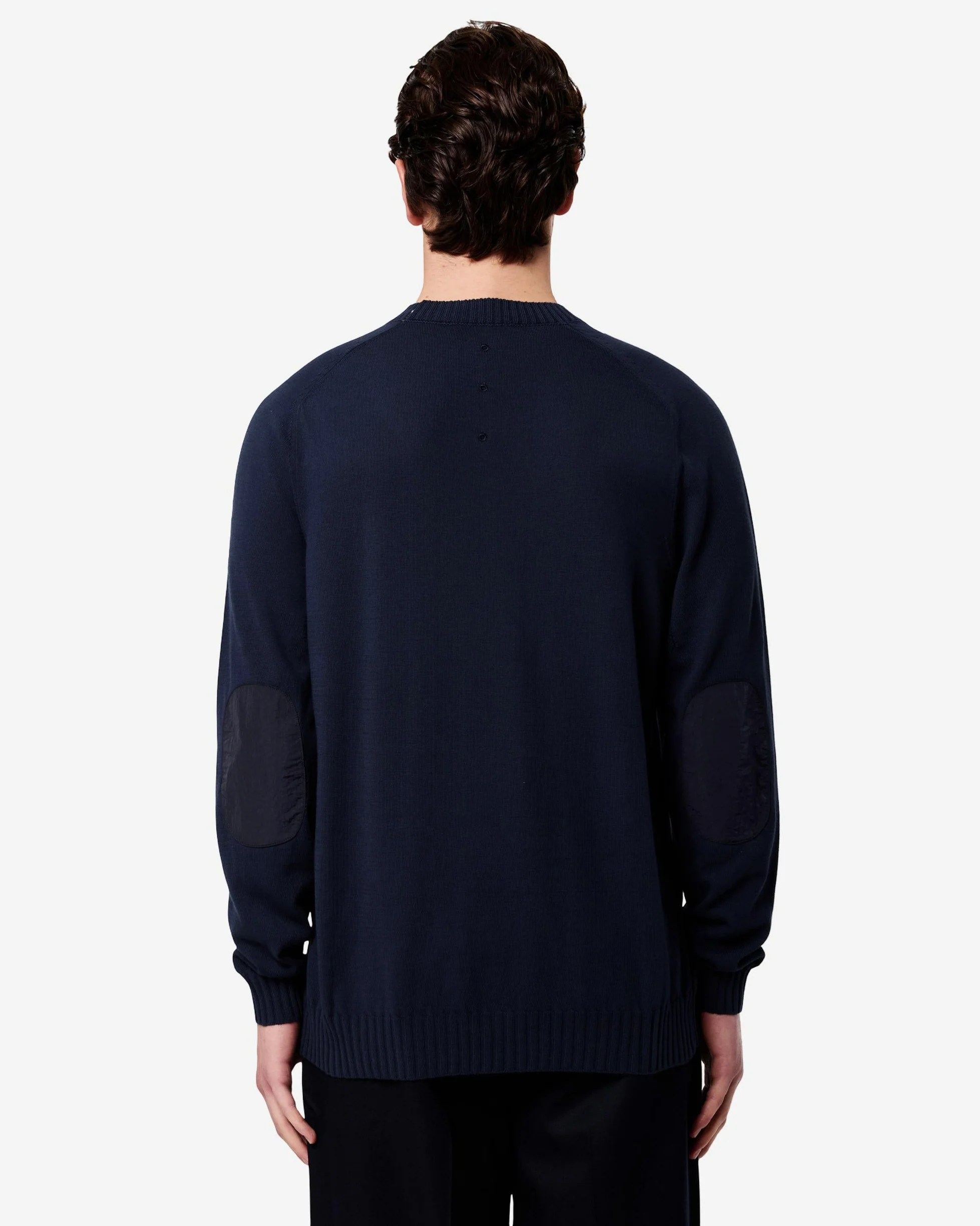 Crew-neck cotton sweater with nylon details - Image 5