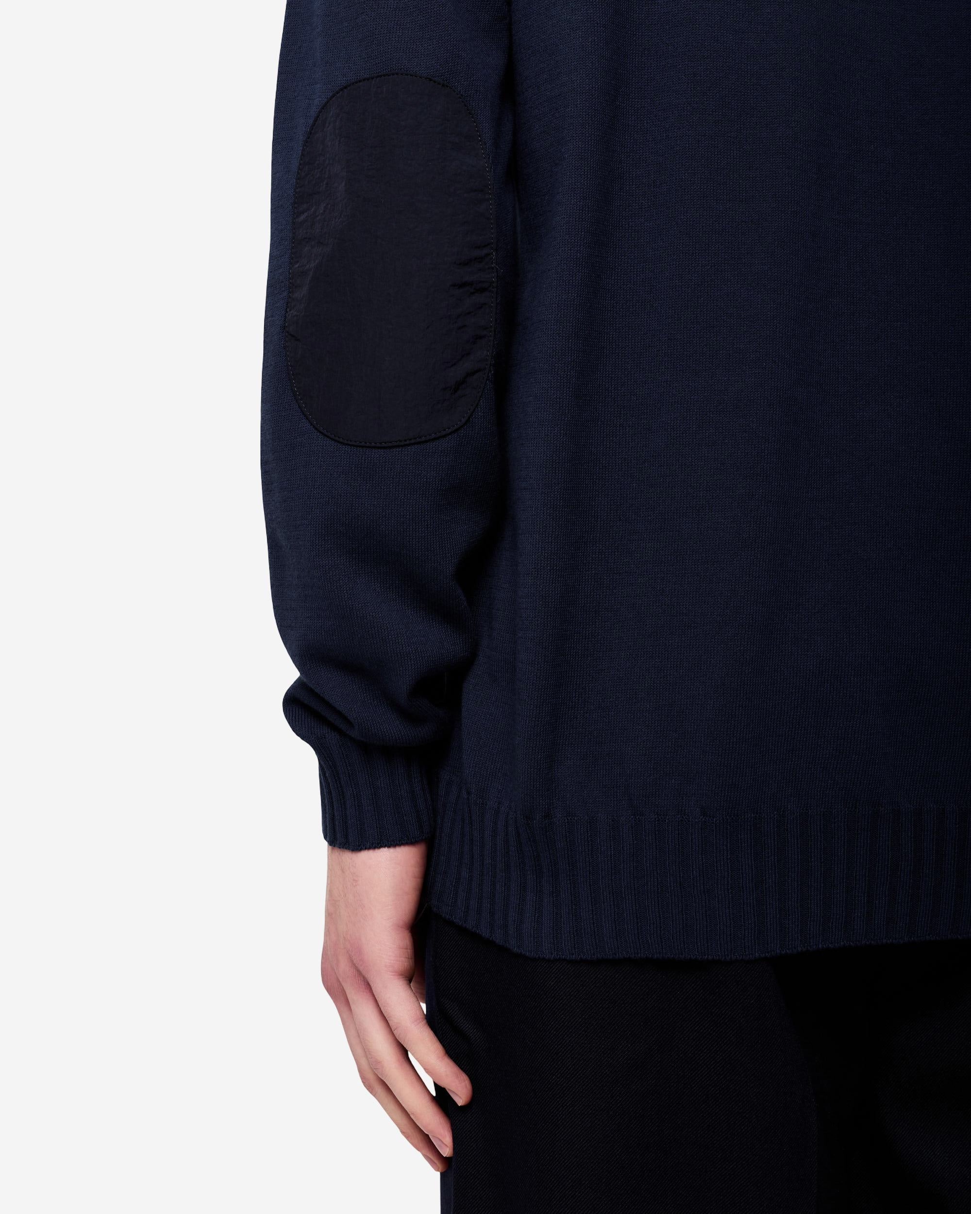 Crew-neck cotton sweater with nylon details - Image 6