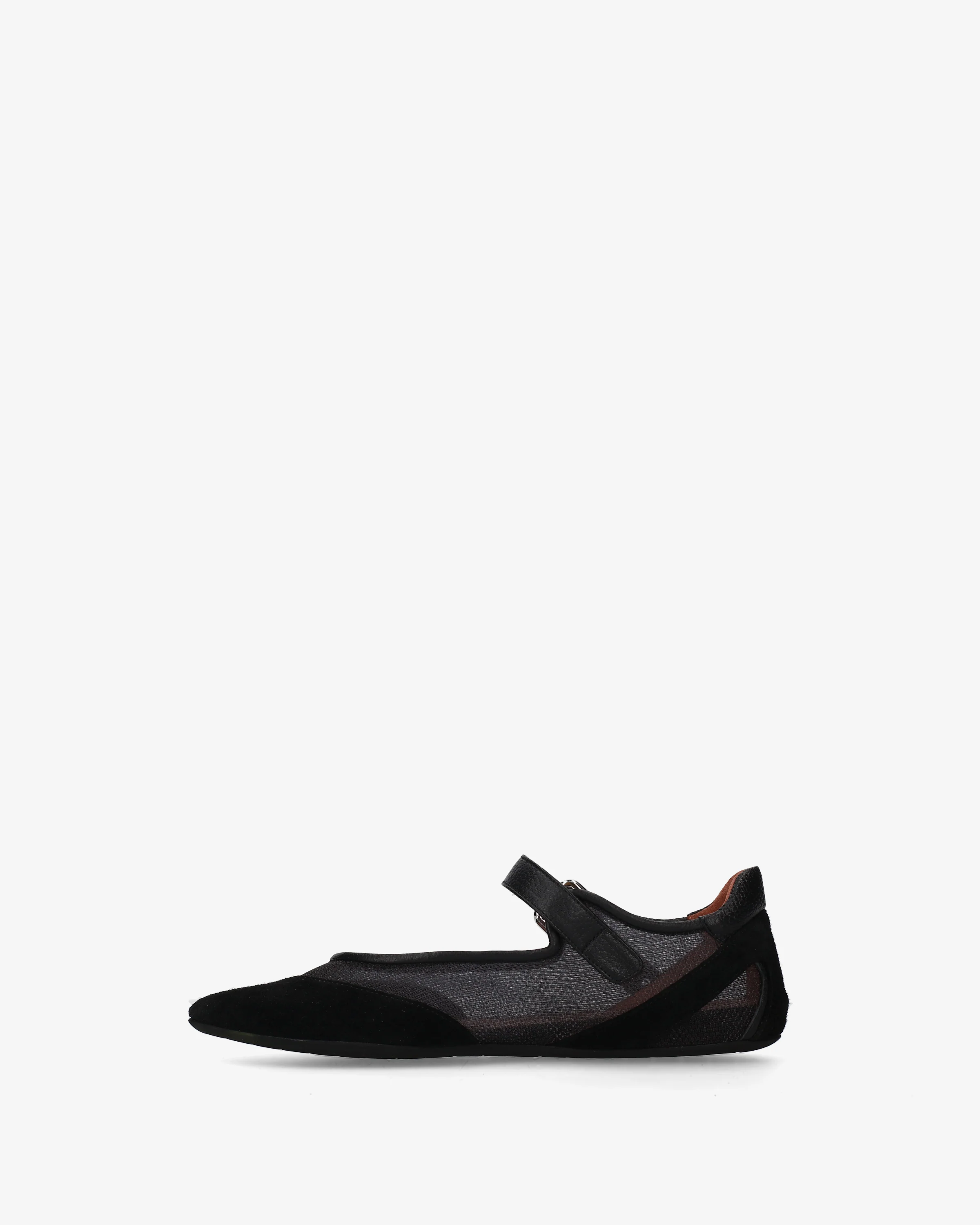 Mary Janes in fabric and suede - Image 4