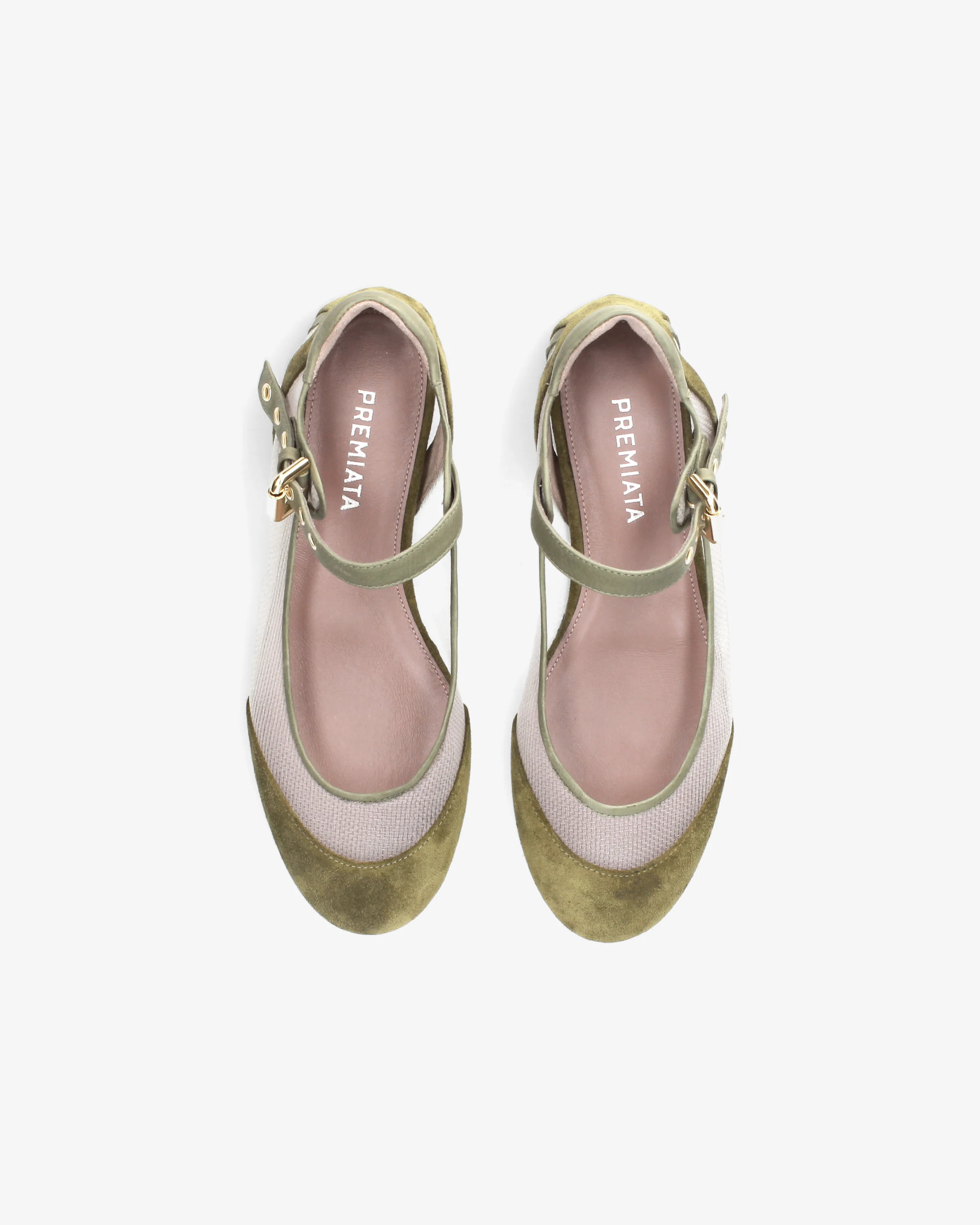Mary Janes in fabric and suede - Image 6
