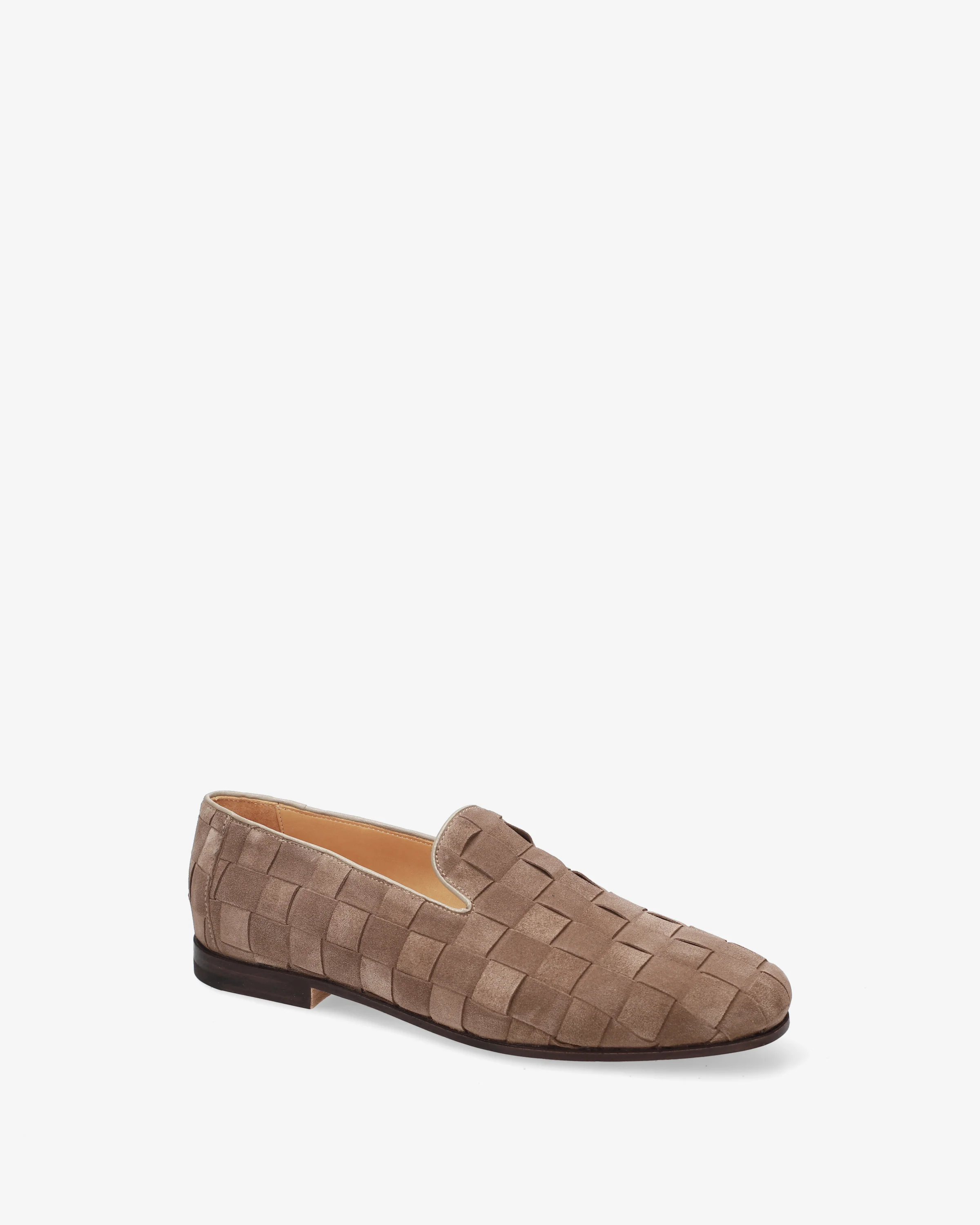 Suede loafers with a woven design - Image 2