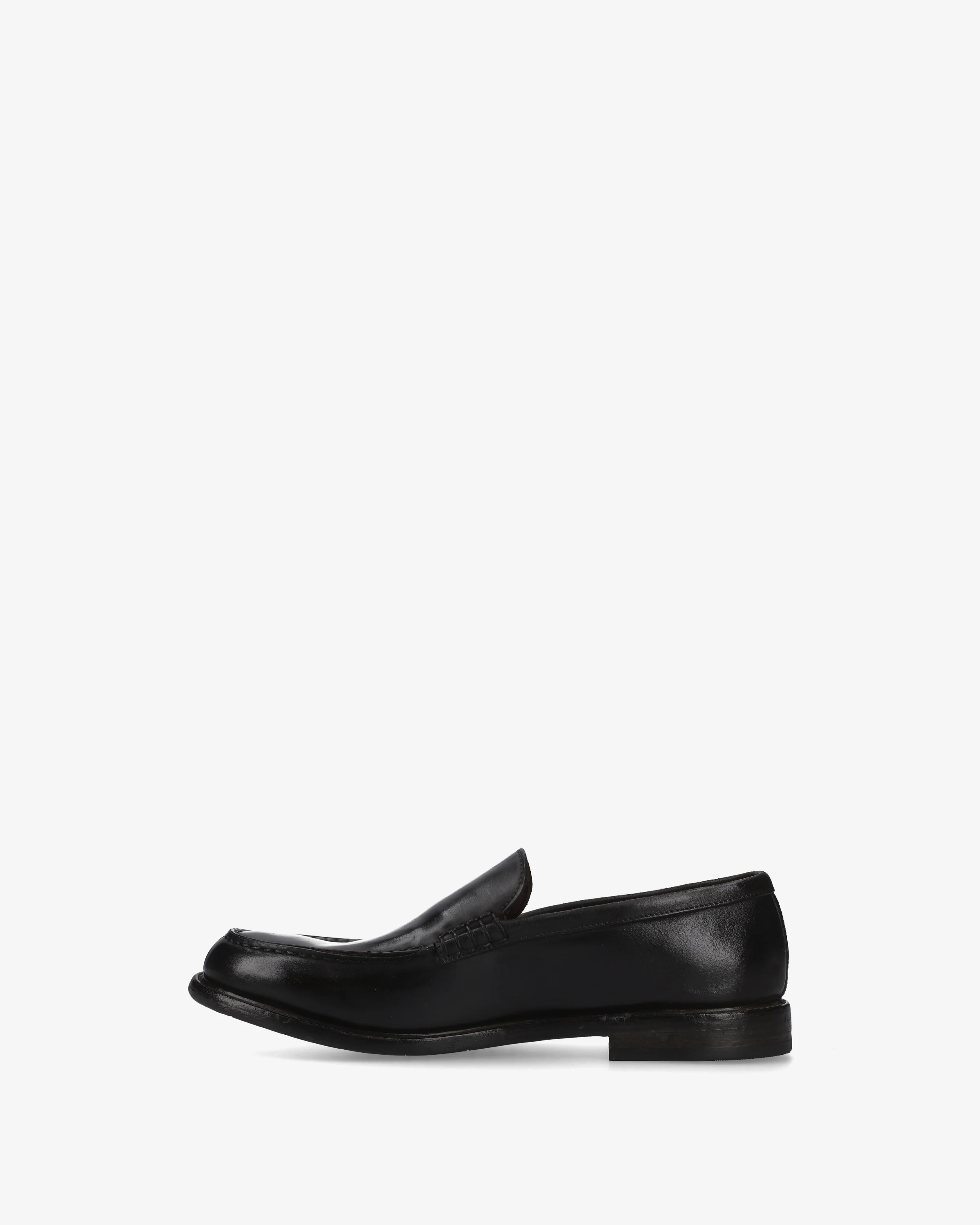Black Horse Leather Loafer with Leather Sole - Image 3