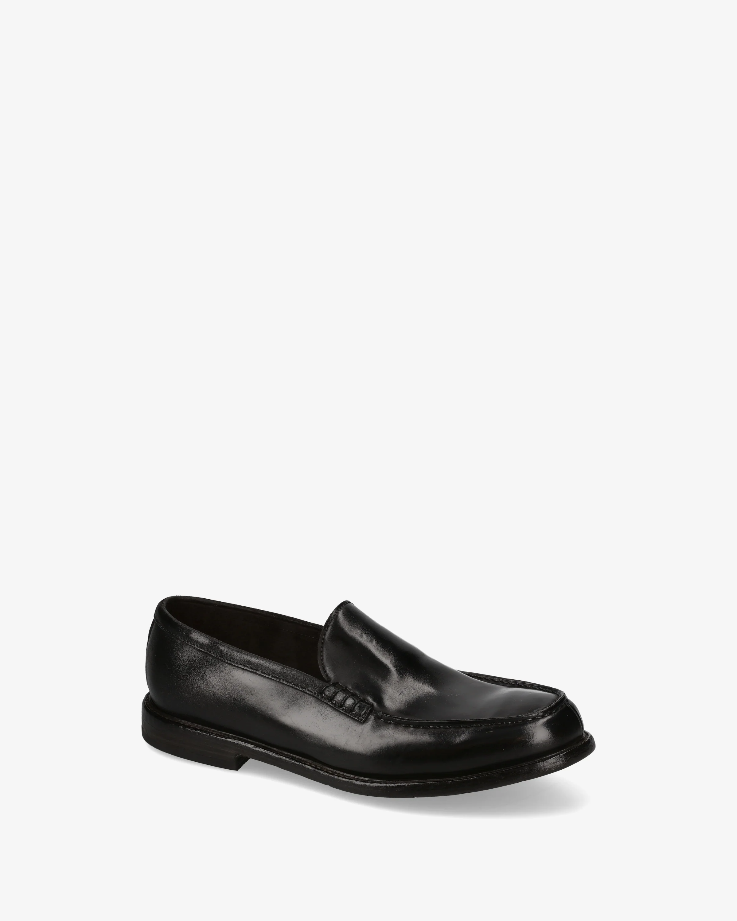 Black Horse Leather Loafer with Leather Sole - Image 4