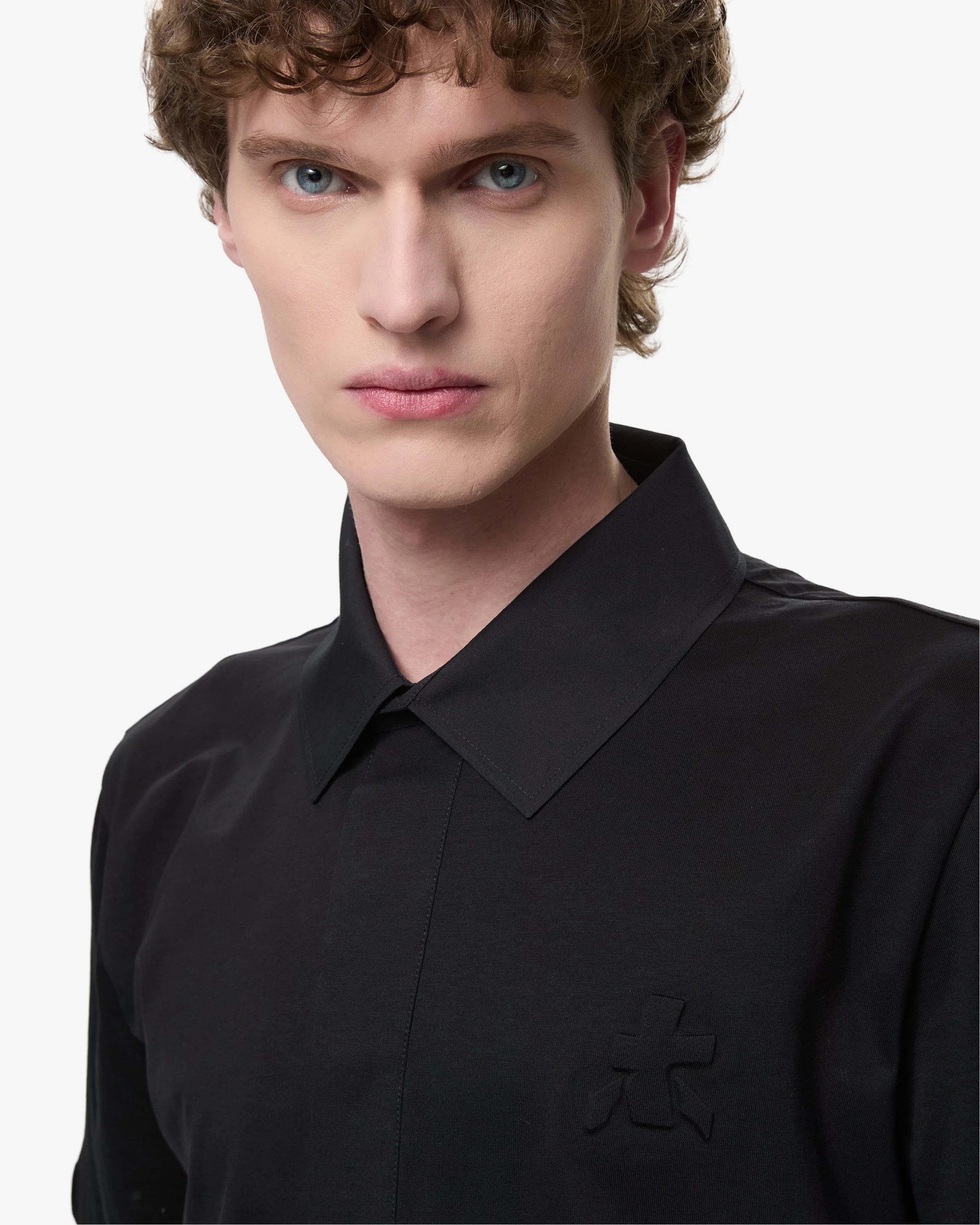 Polo Over in Cotton Jersey Black - Image 6