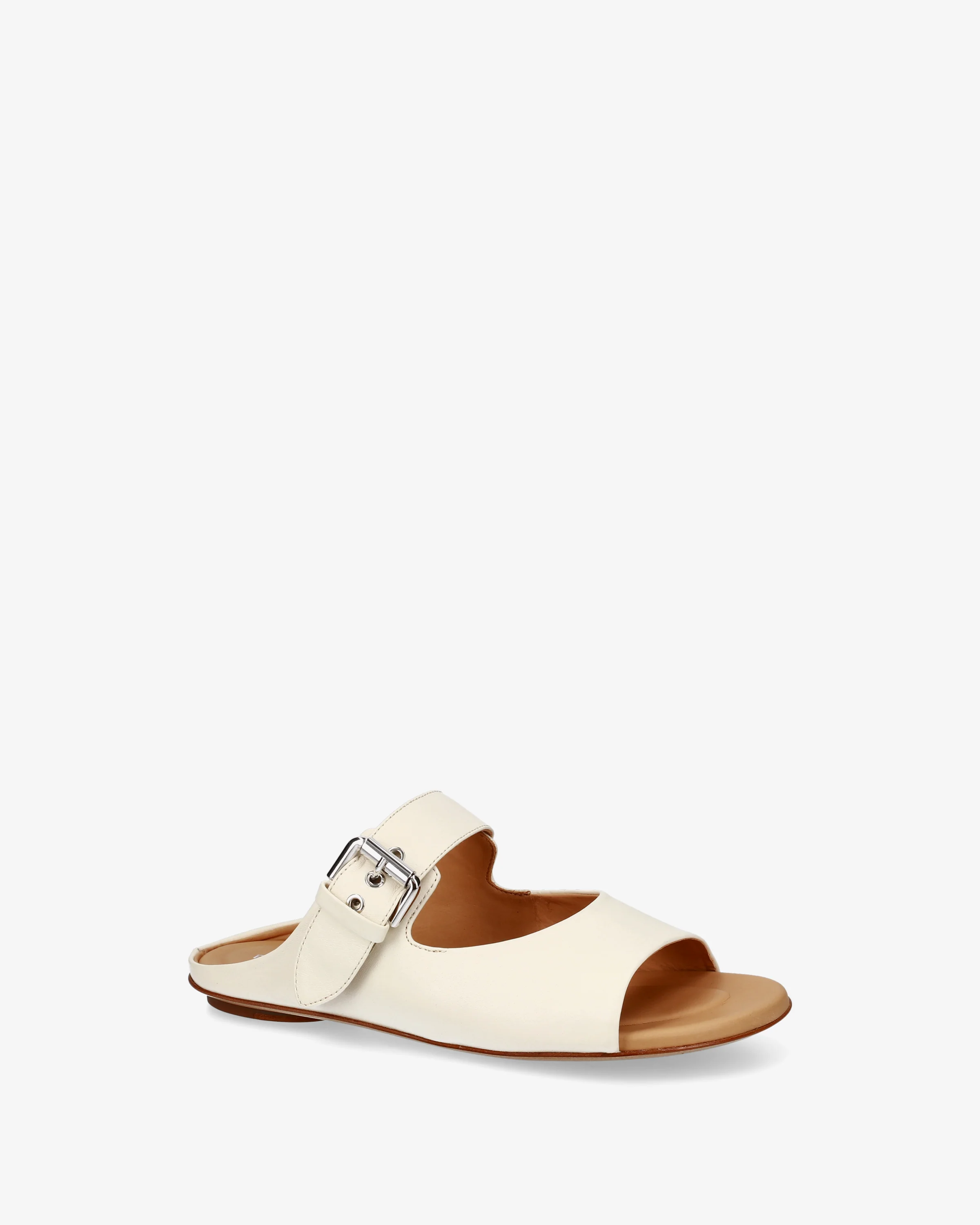 Bebè Sabot with Suede Buckle and Island Flat Heel - Image 2