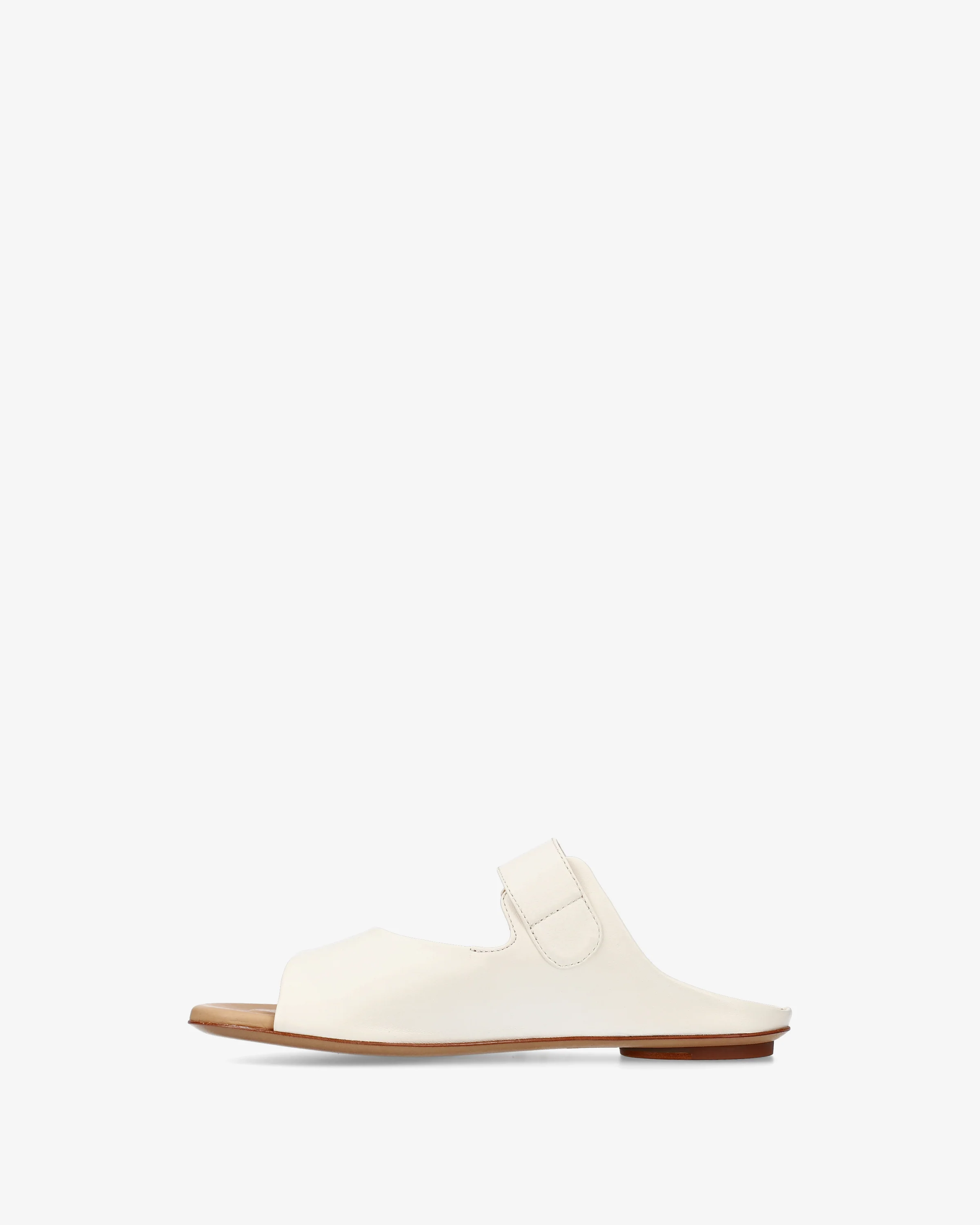 Bebè Sabot with Suede Buckle and Island Flat Heel - Image 3