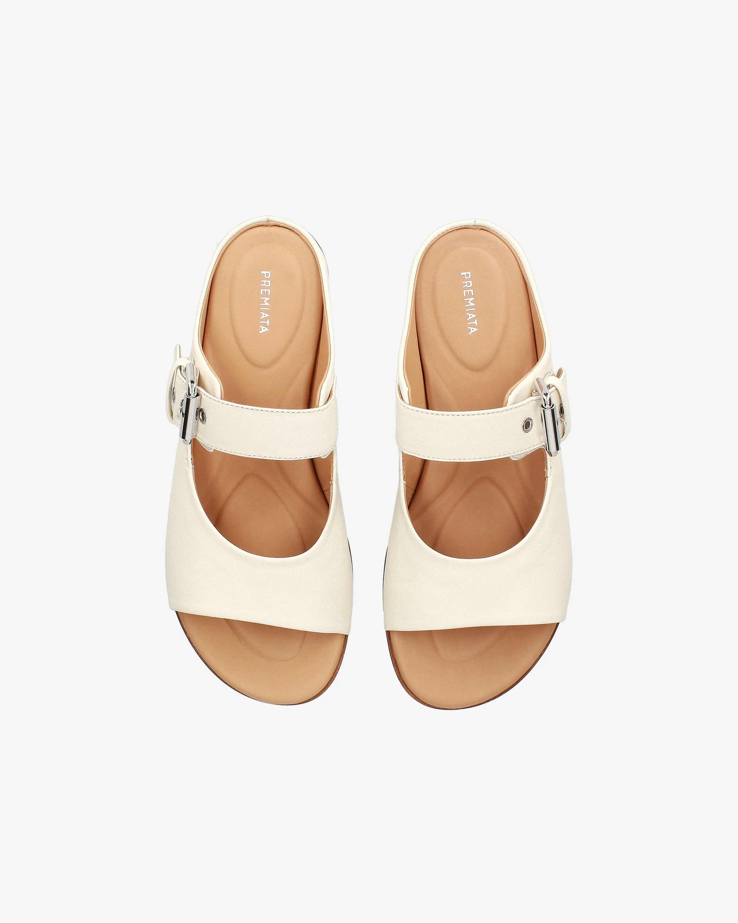 Bebè Sabot with Suede Buckle and Island Flat Heel - Image 6