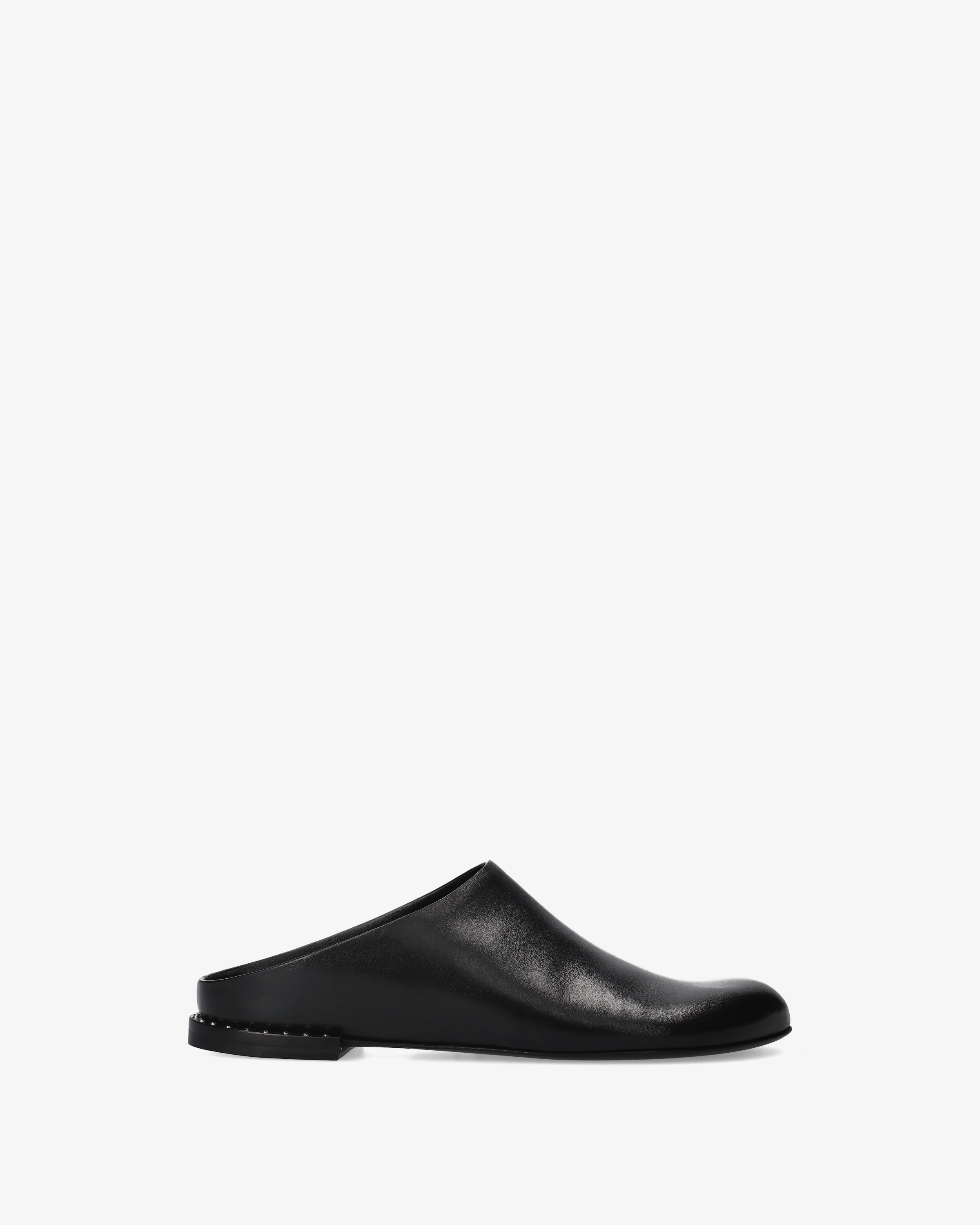 Leather clogs