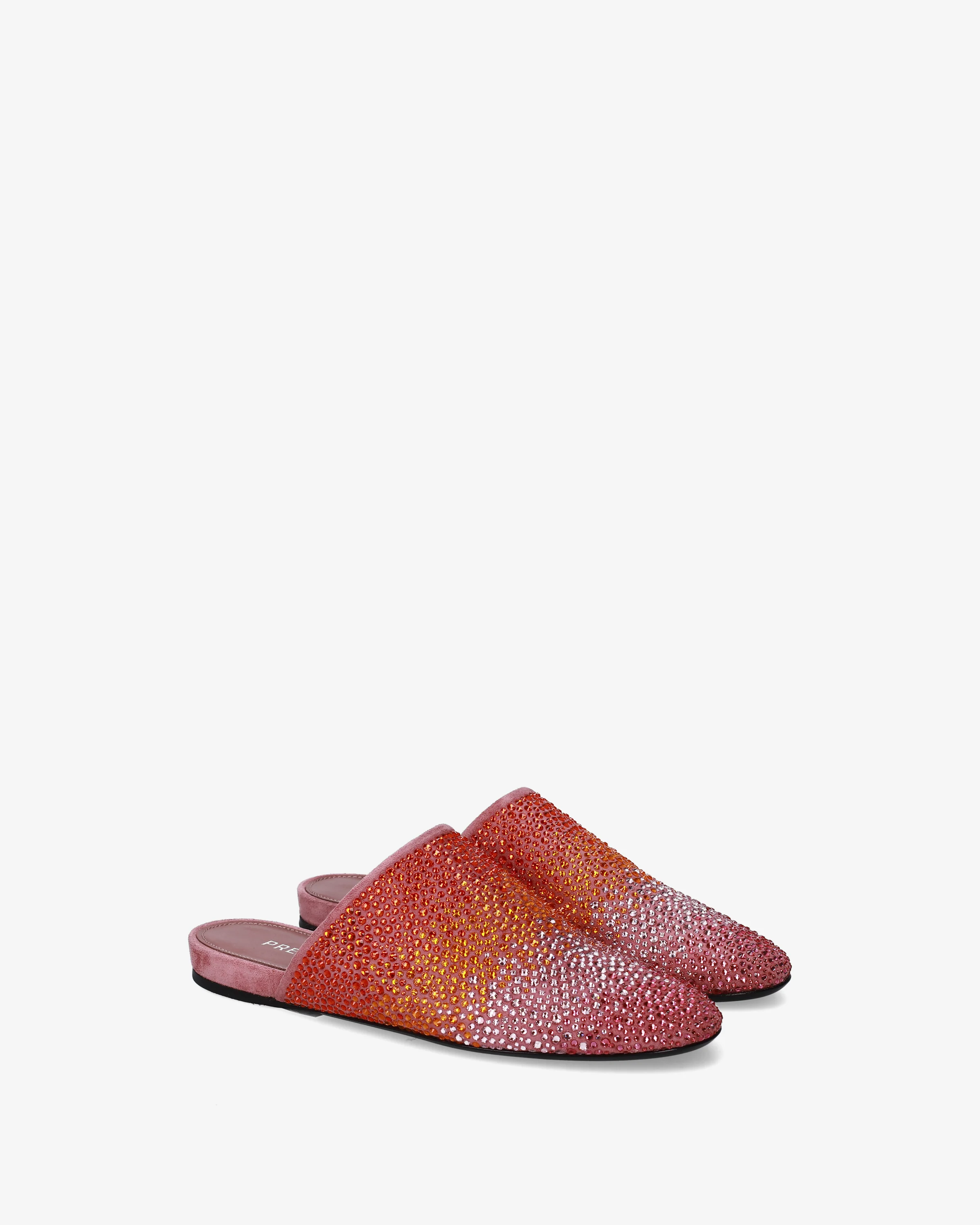 Leather clogs with pink gradient rhinestones - Image 2