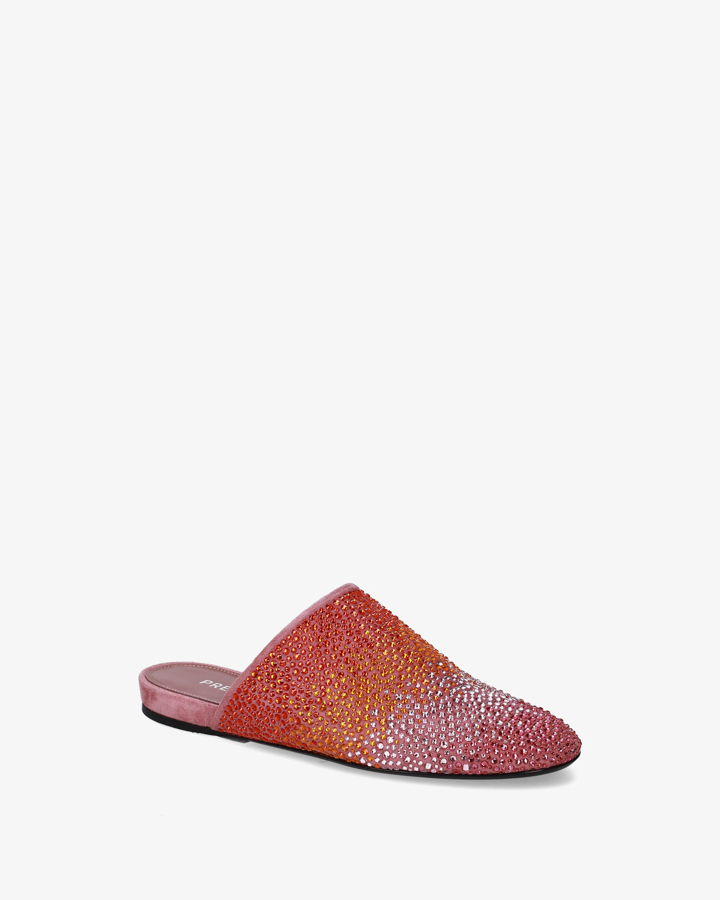 Leather clogs with pink gradient rhinestones - Image 3