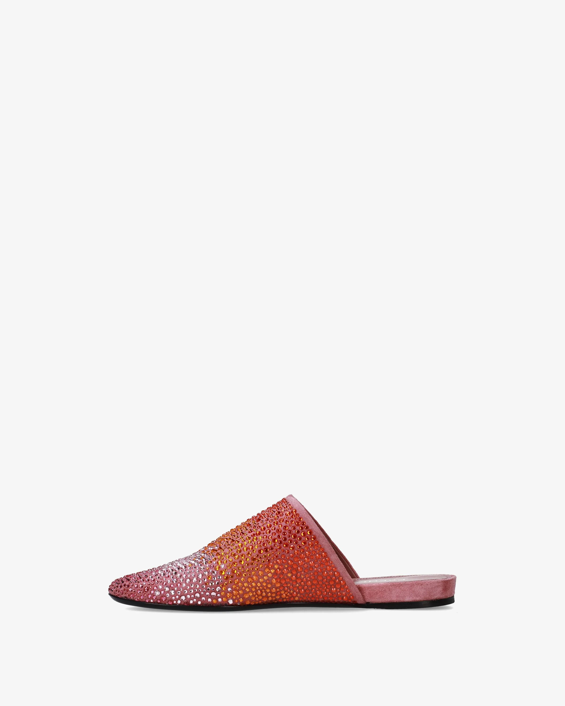 Leather clogs with pink gradient rhinestones - Image 4