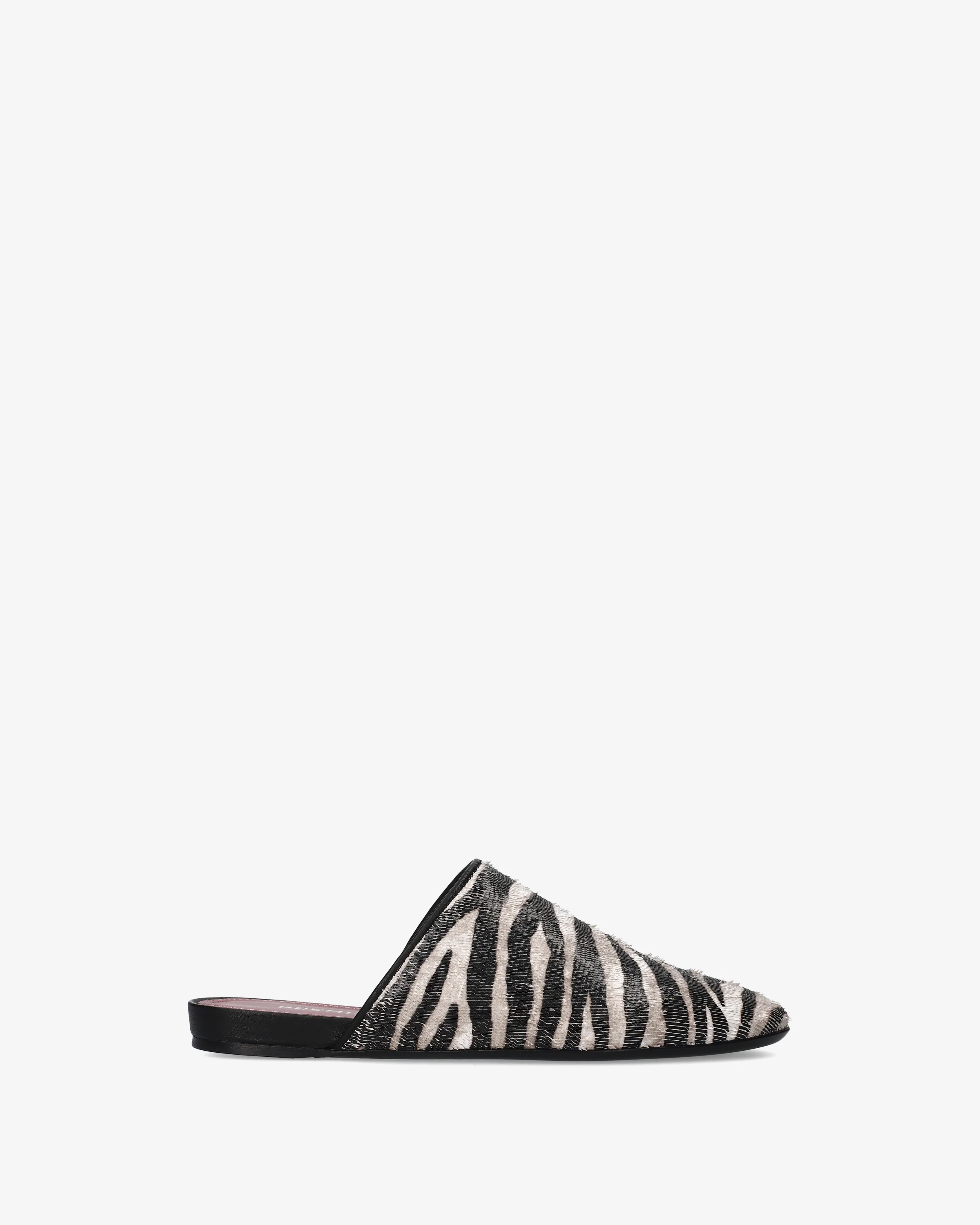 Printed leather sabot