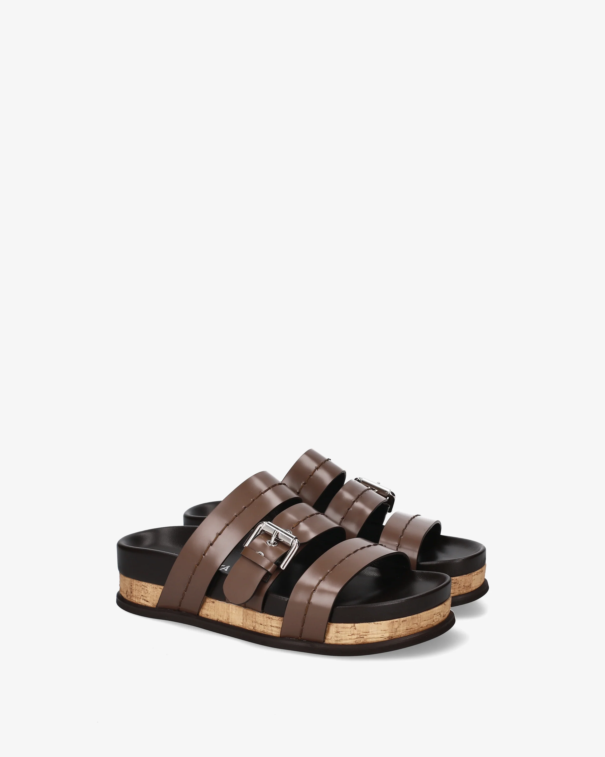 Leather sandals with straps - Image 4