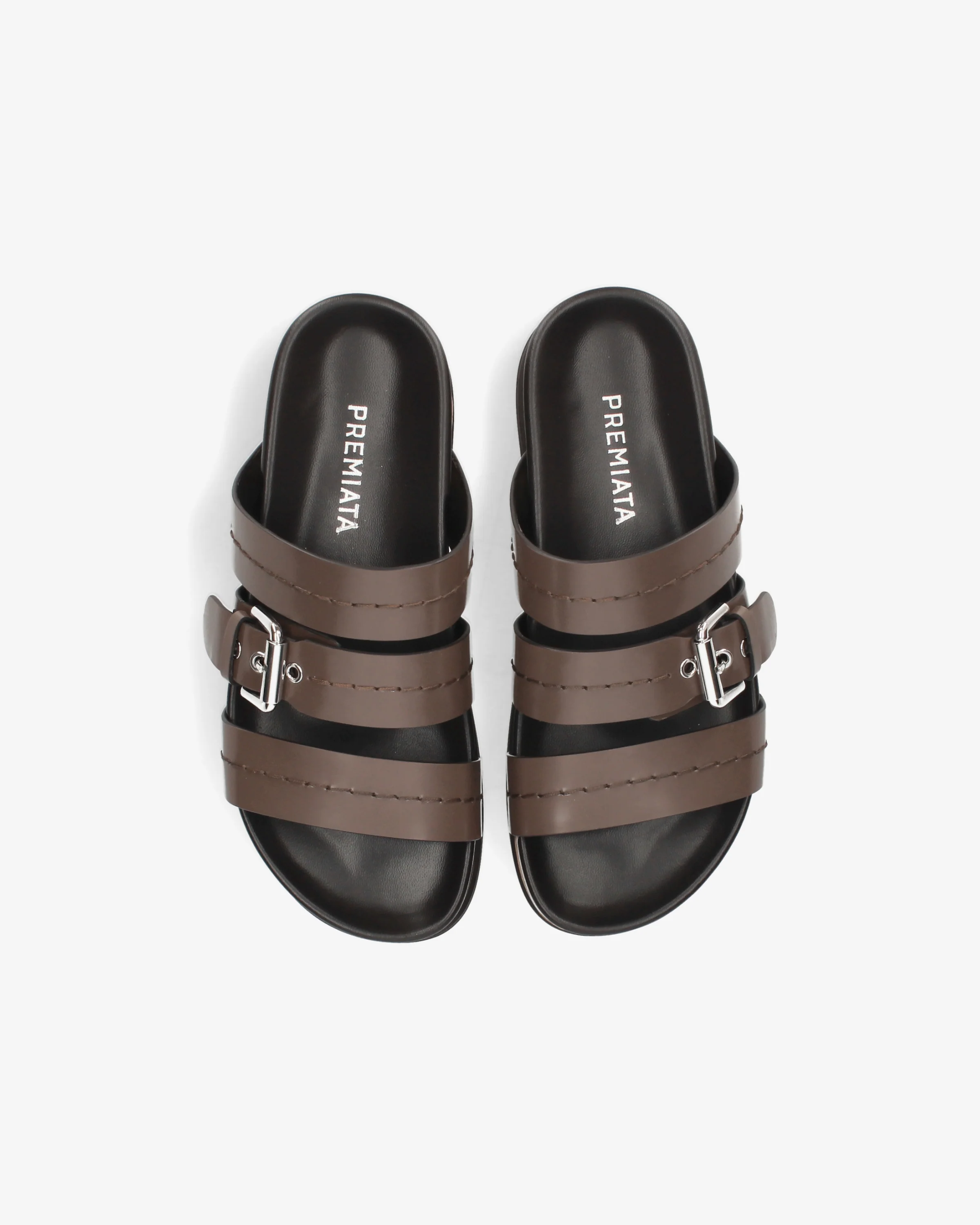 Leather sandals with straps - Image 6