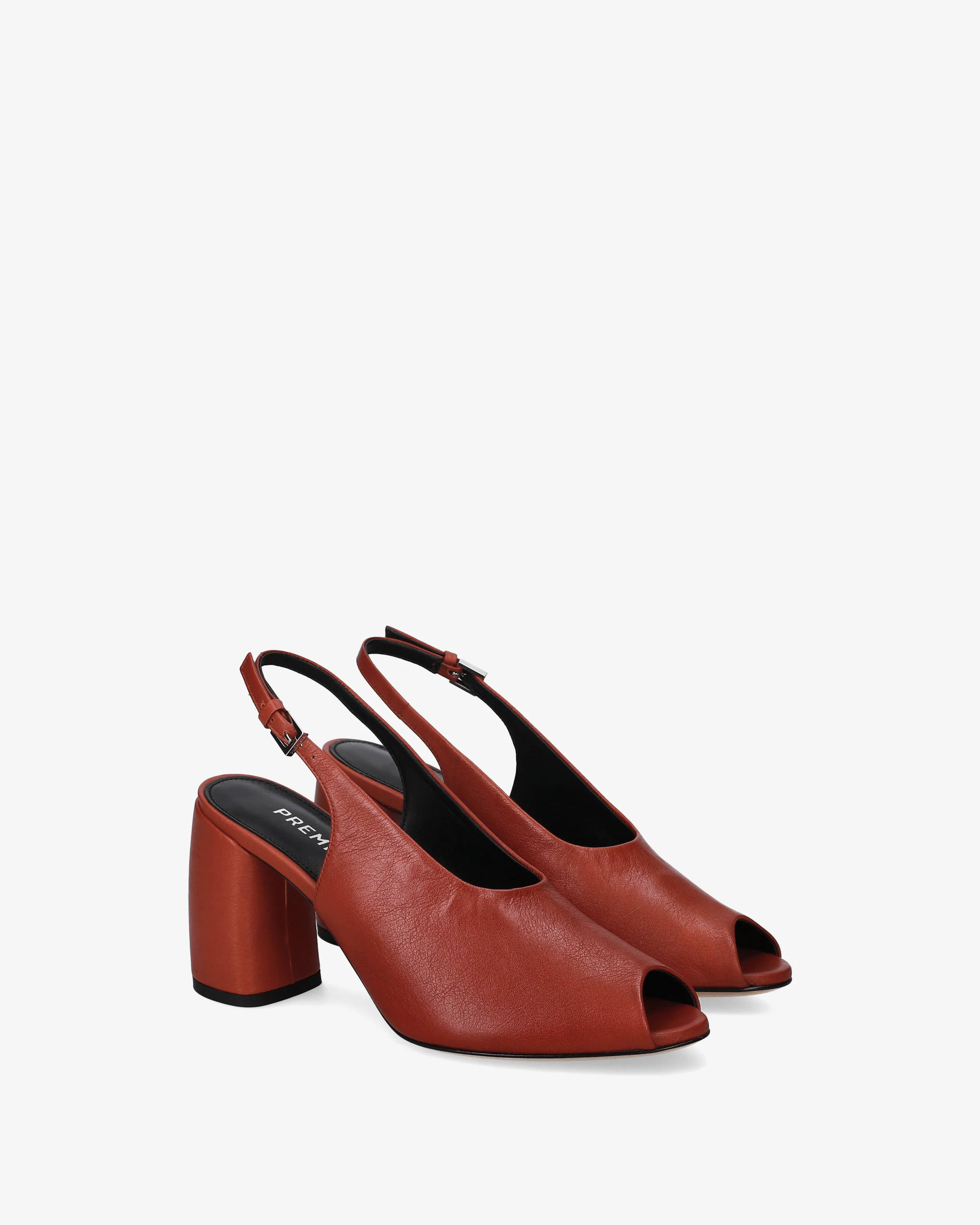 Leather sandals with heels - Image 2