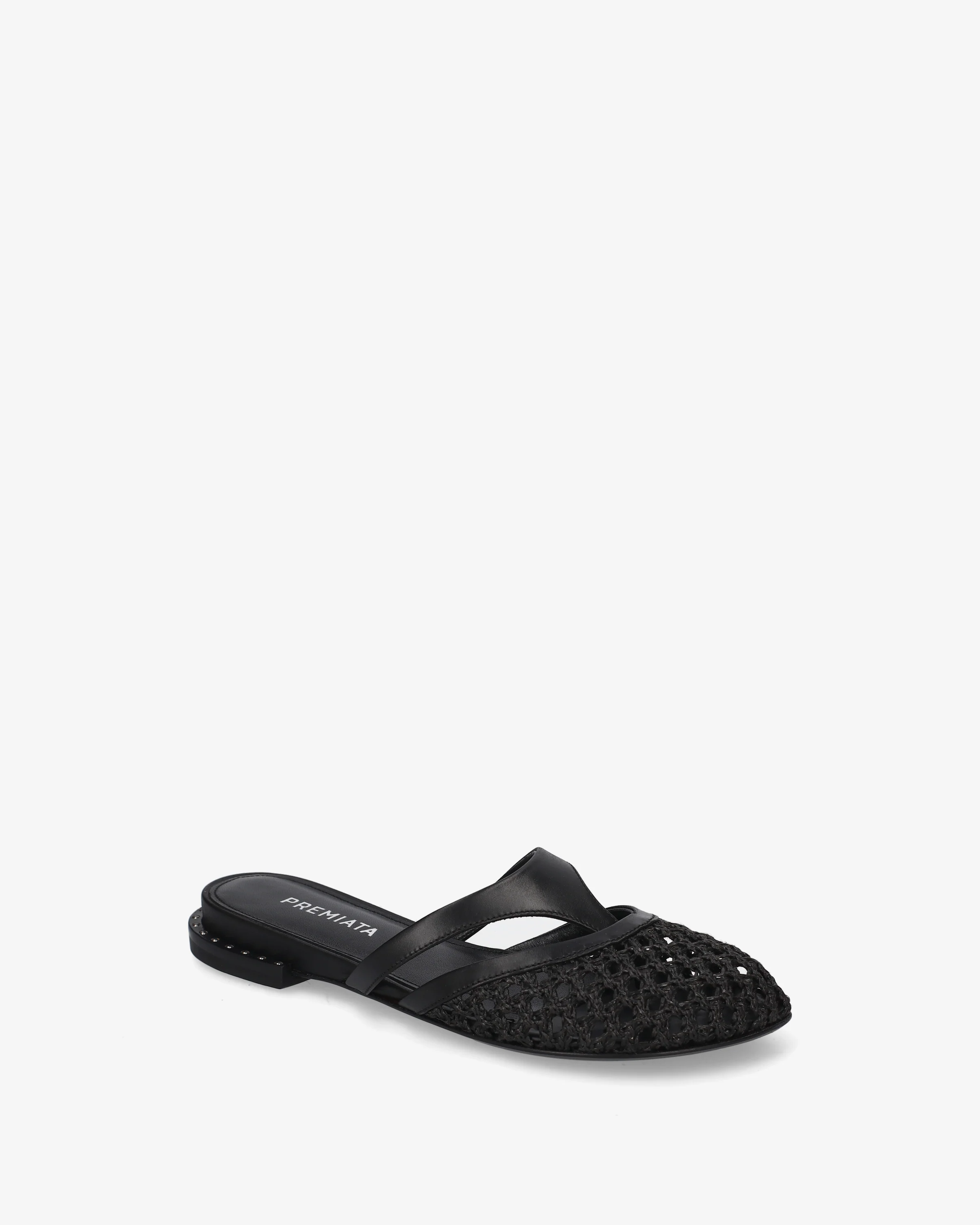 Raffia and nappa leather sandals - Image 2