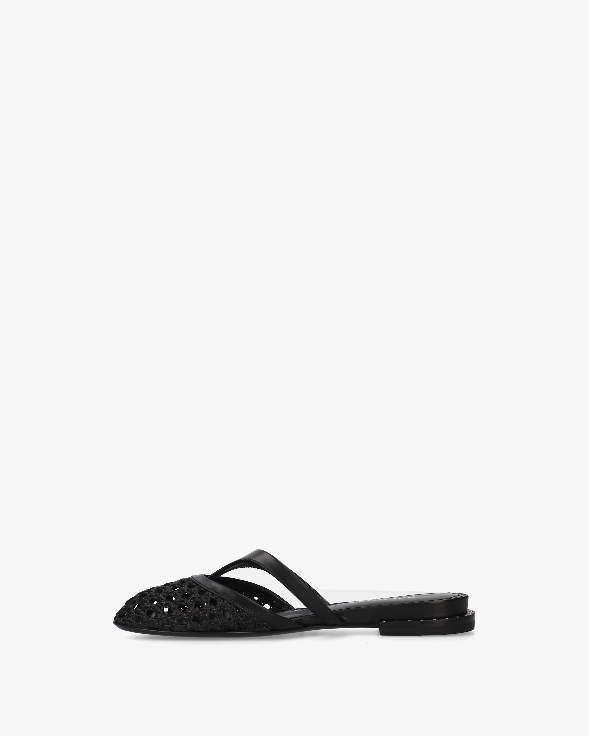 Raffia and nappa leather sandals - Image 3