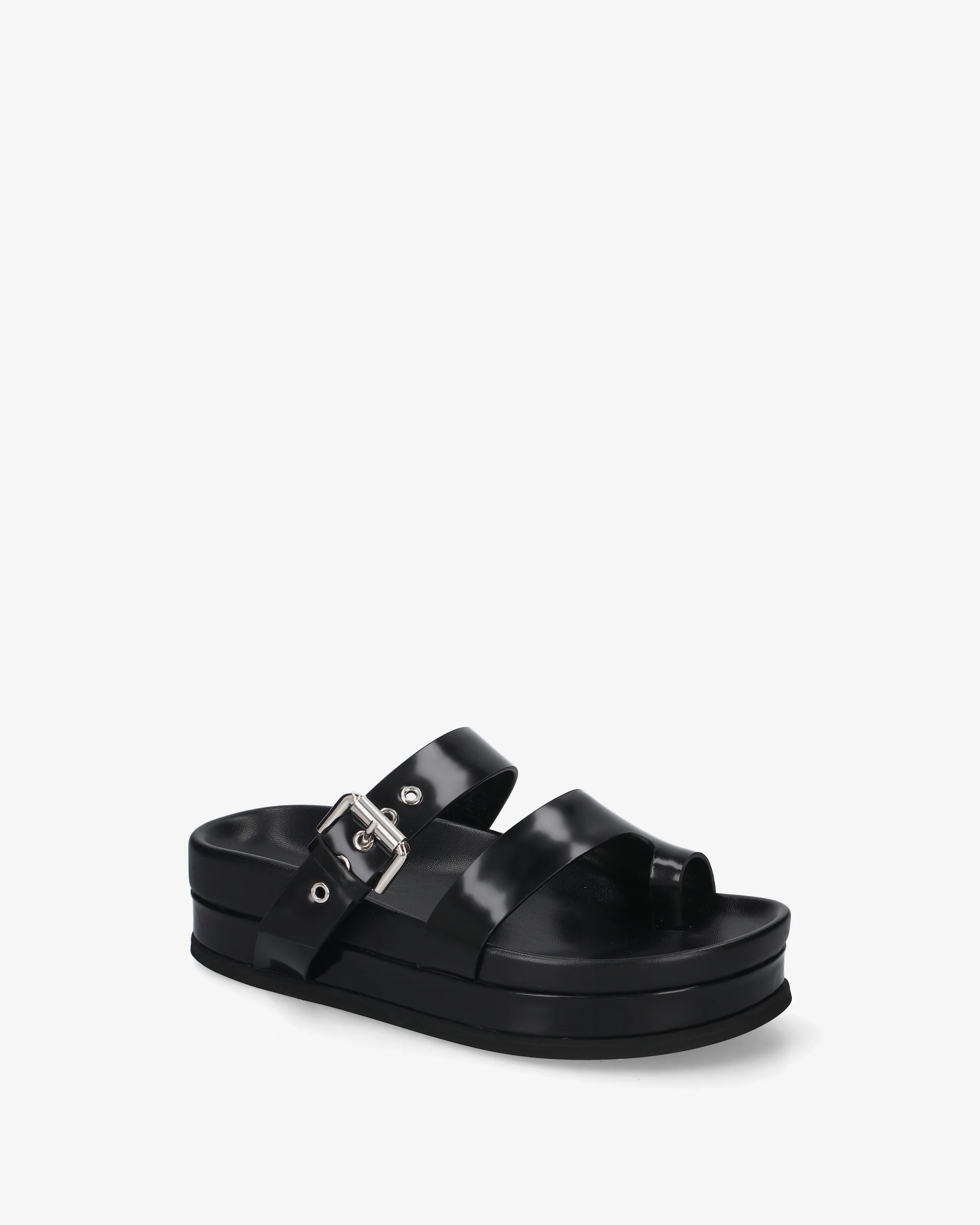 Leather platform sandals - Image 4