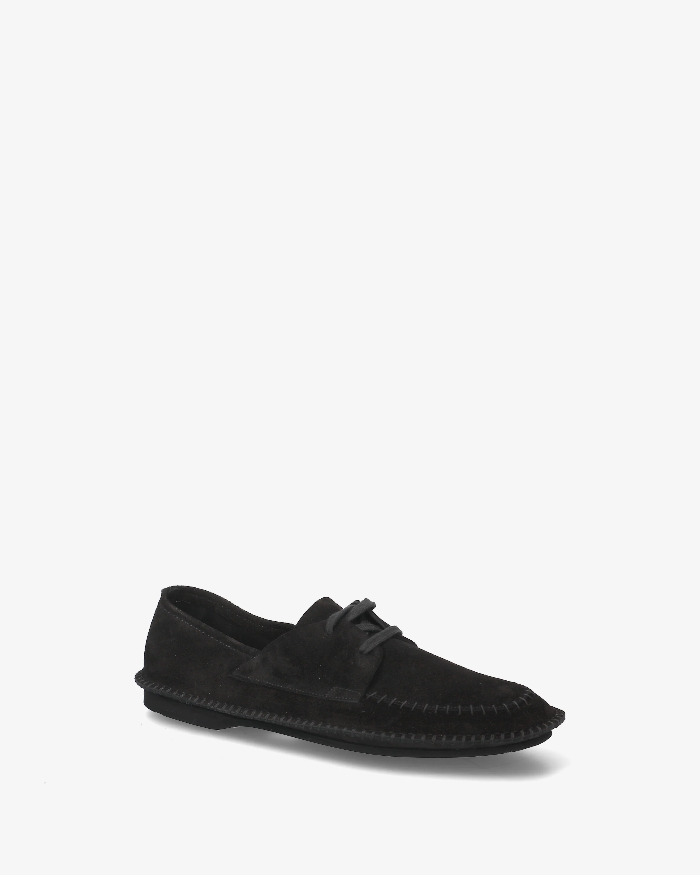 Deconstructed lace-up shoe in suede leather - Image 3