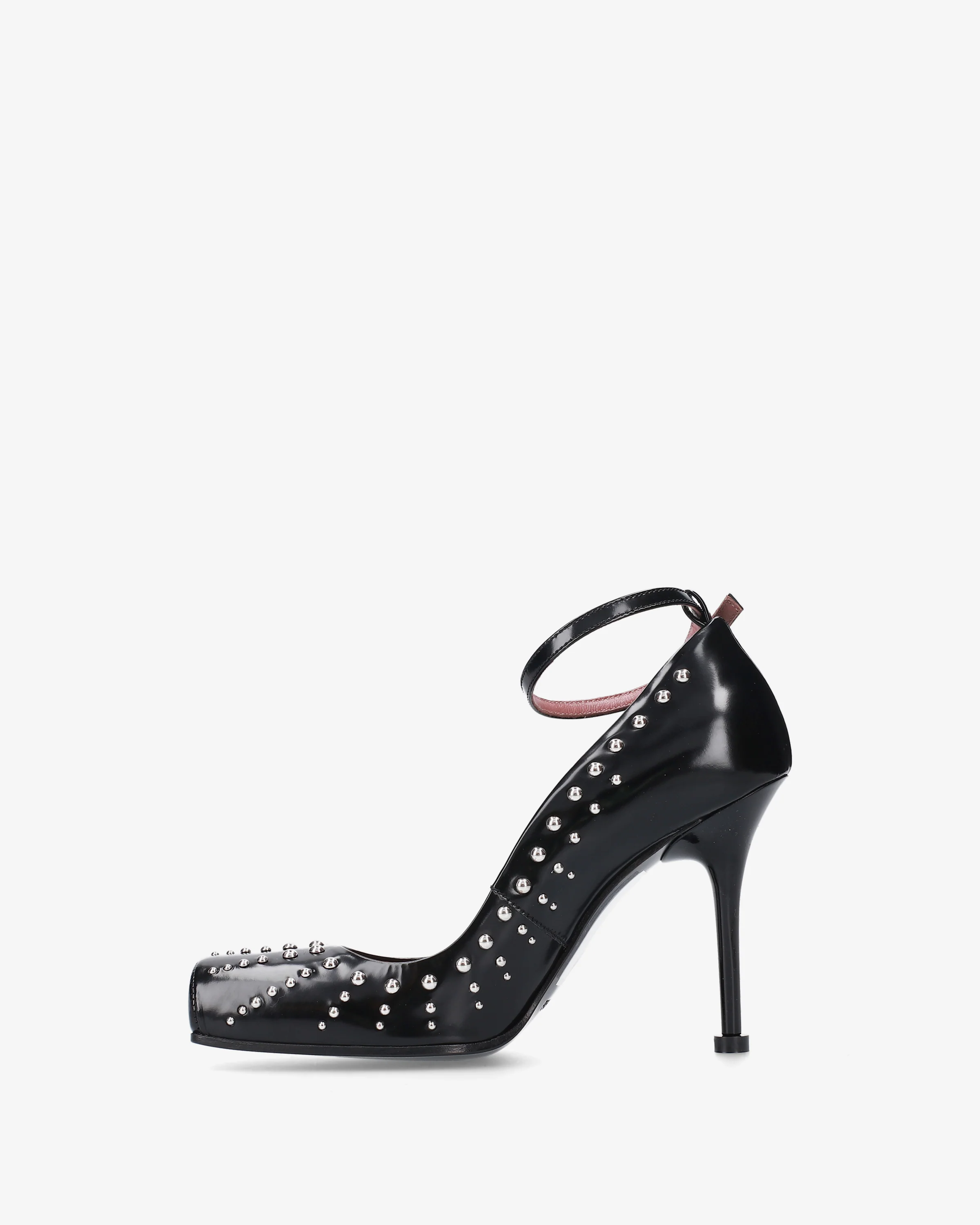 Black Leather Studded Shoes - Image 3