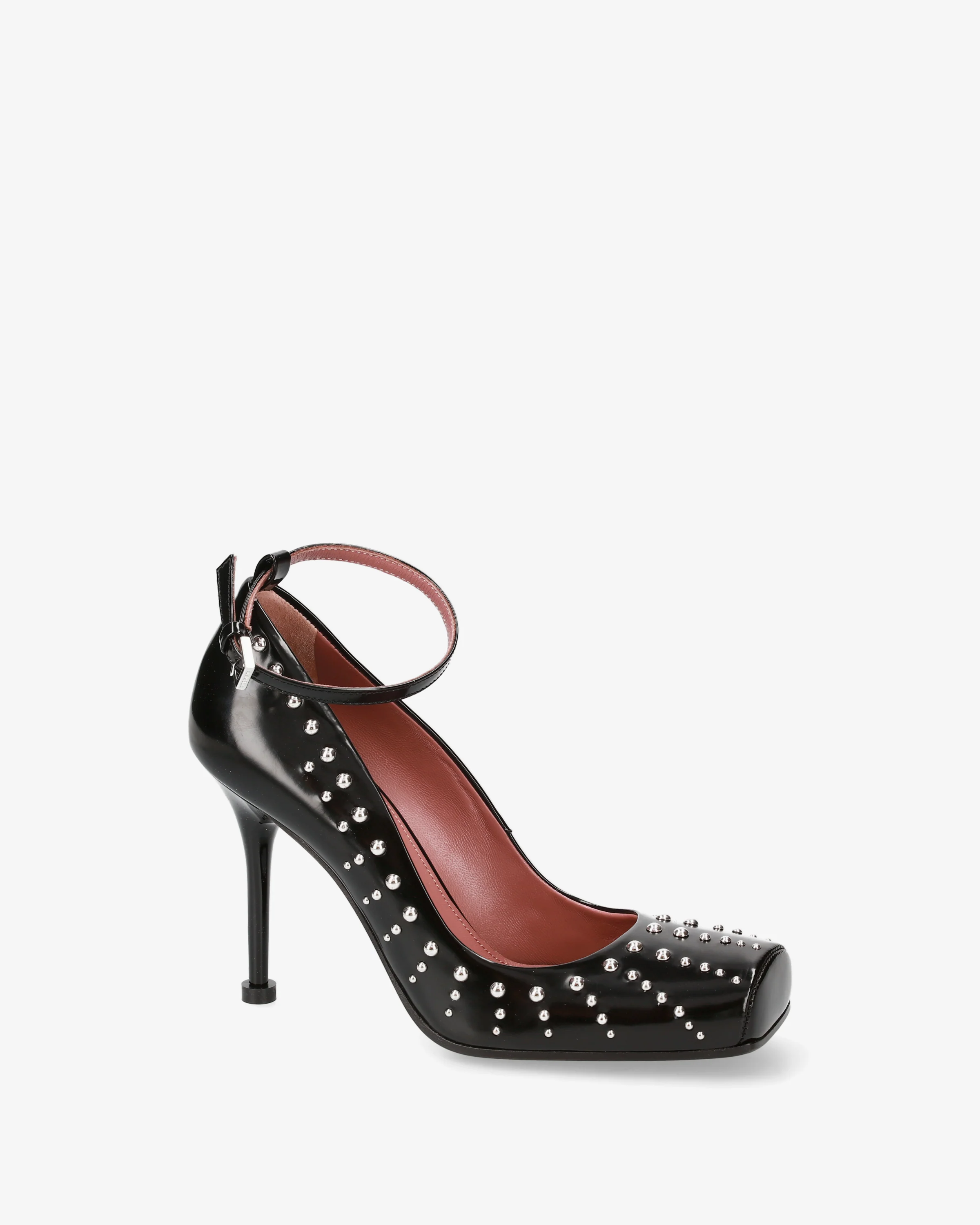 Black Leather Studded Shoes - Image 4