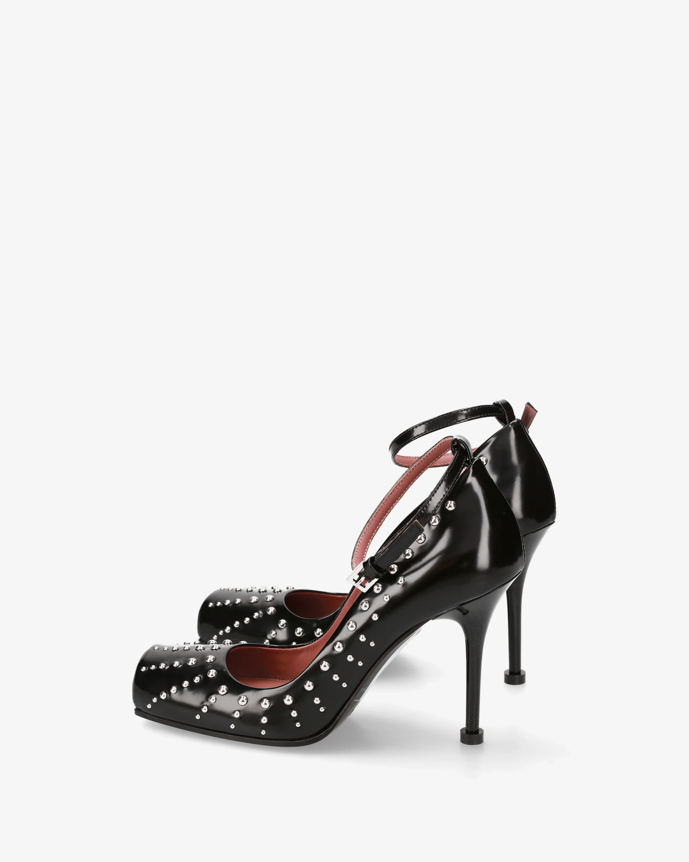 Black Leather Studded Shoes - Image 5