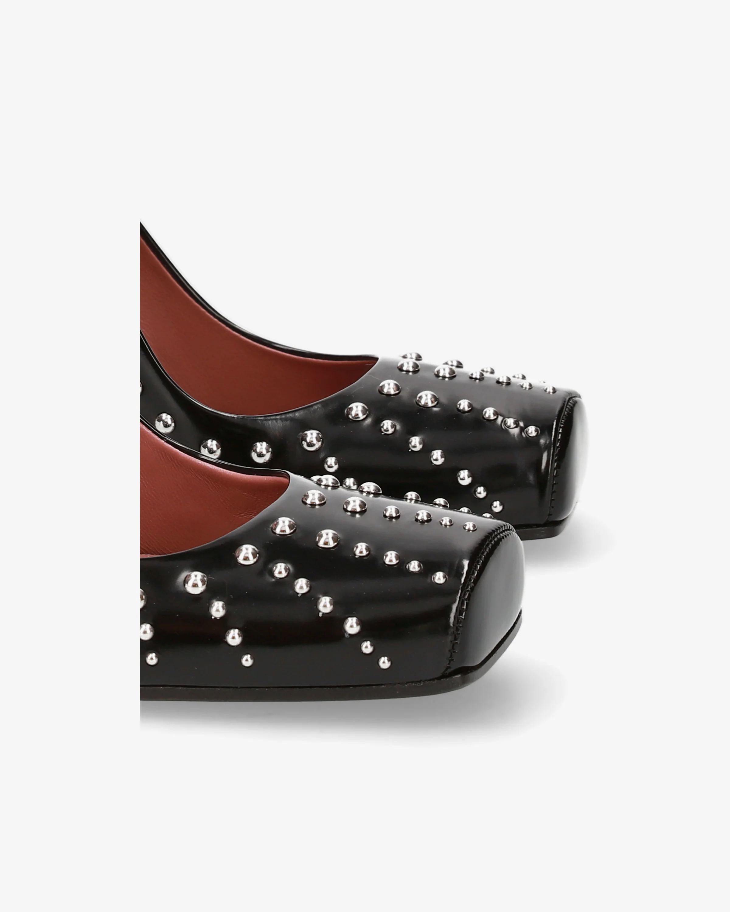 Black Leather Studded Shoes - Image 6