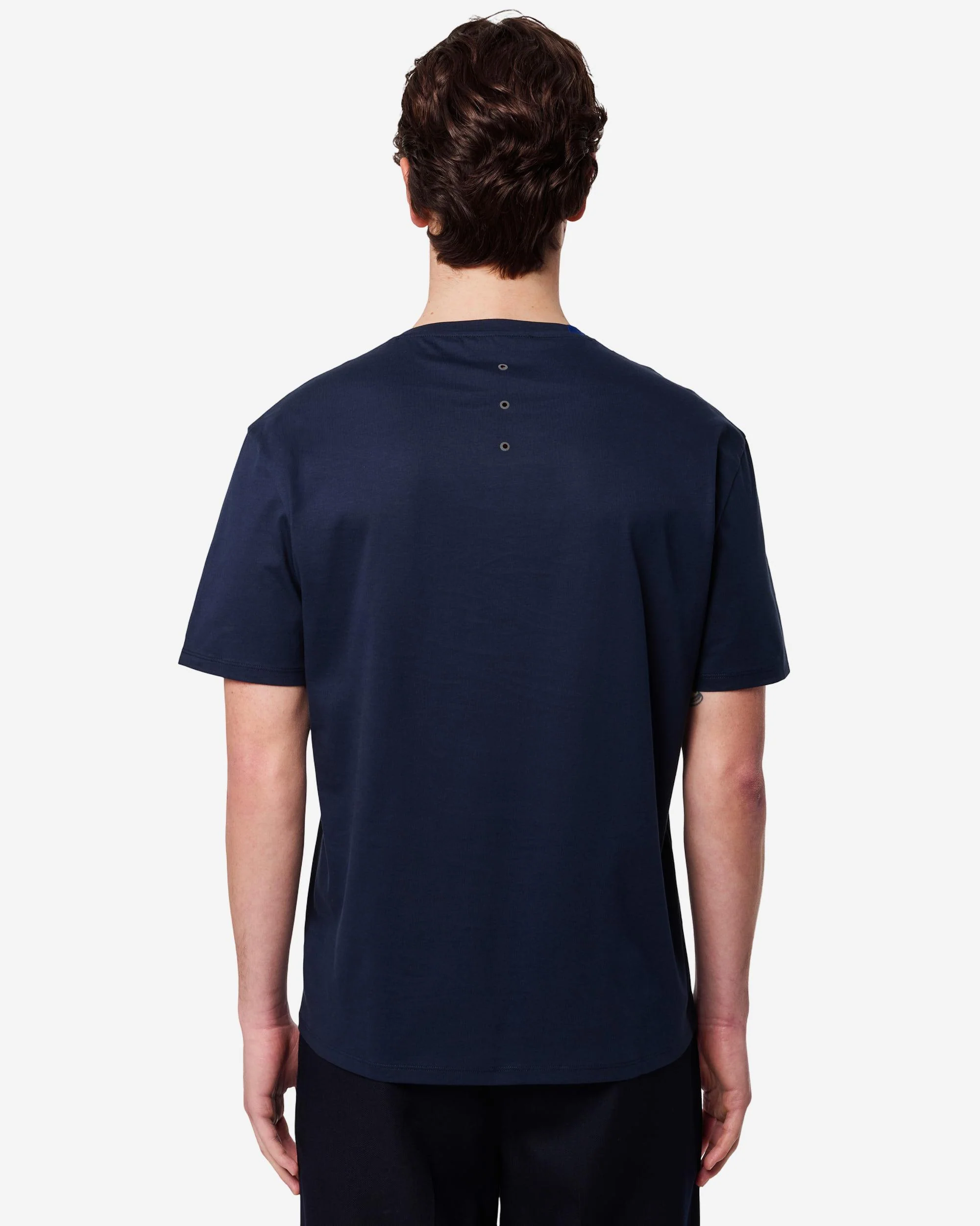 Cotton T-shirt with nylon detail - Image 6