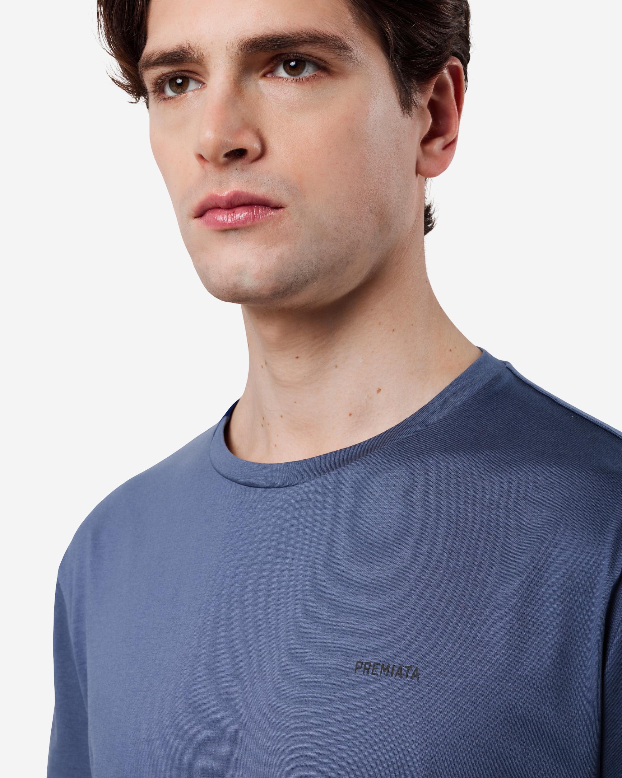 Cotton T-shirt with nylon detail - Image 4