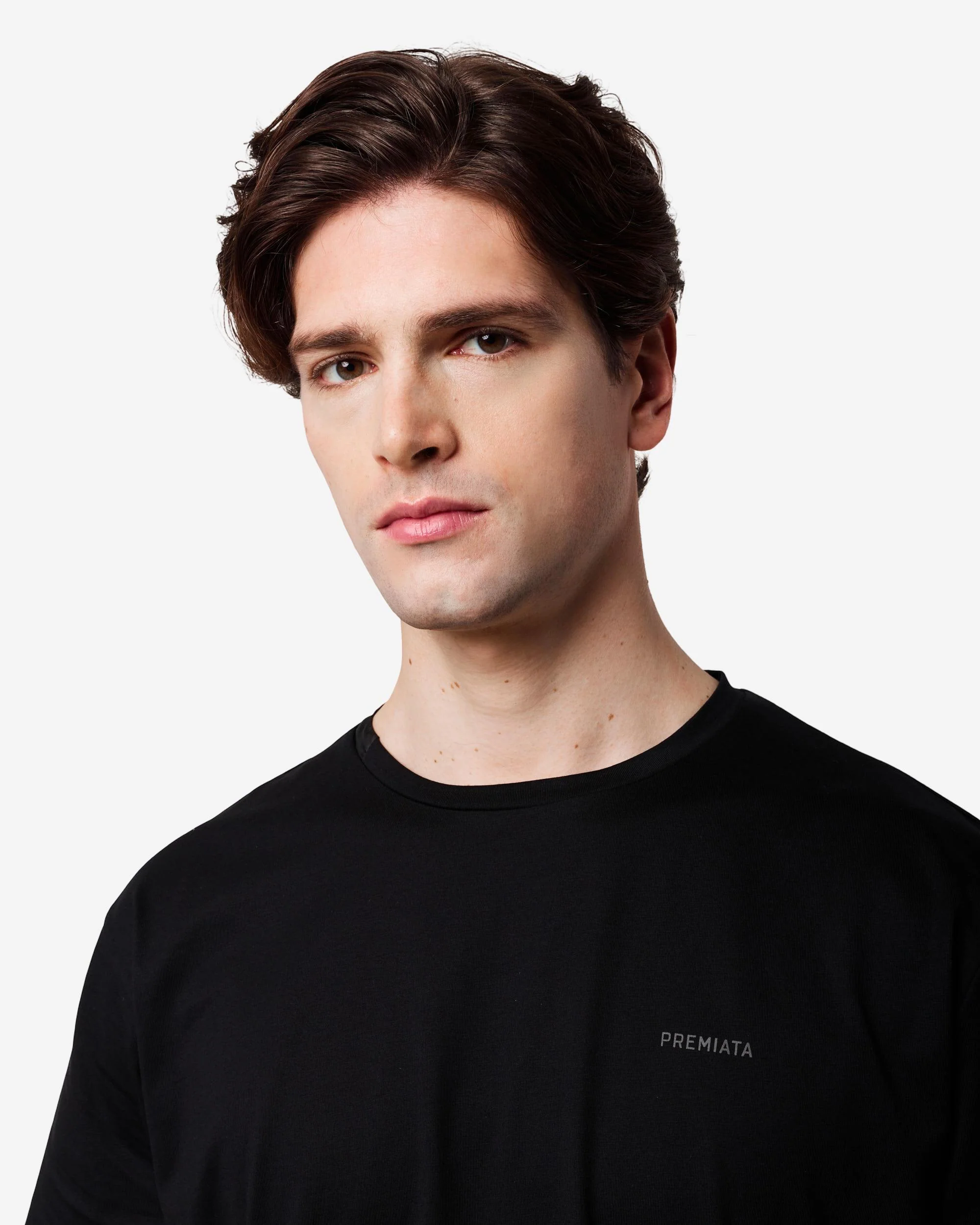 Cotton T-shirt with nylon detail - Image 2